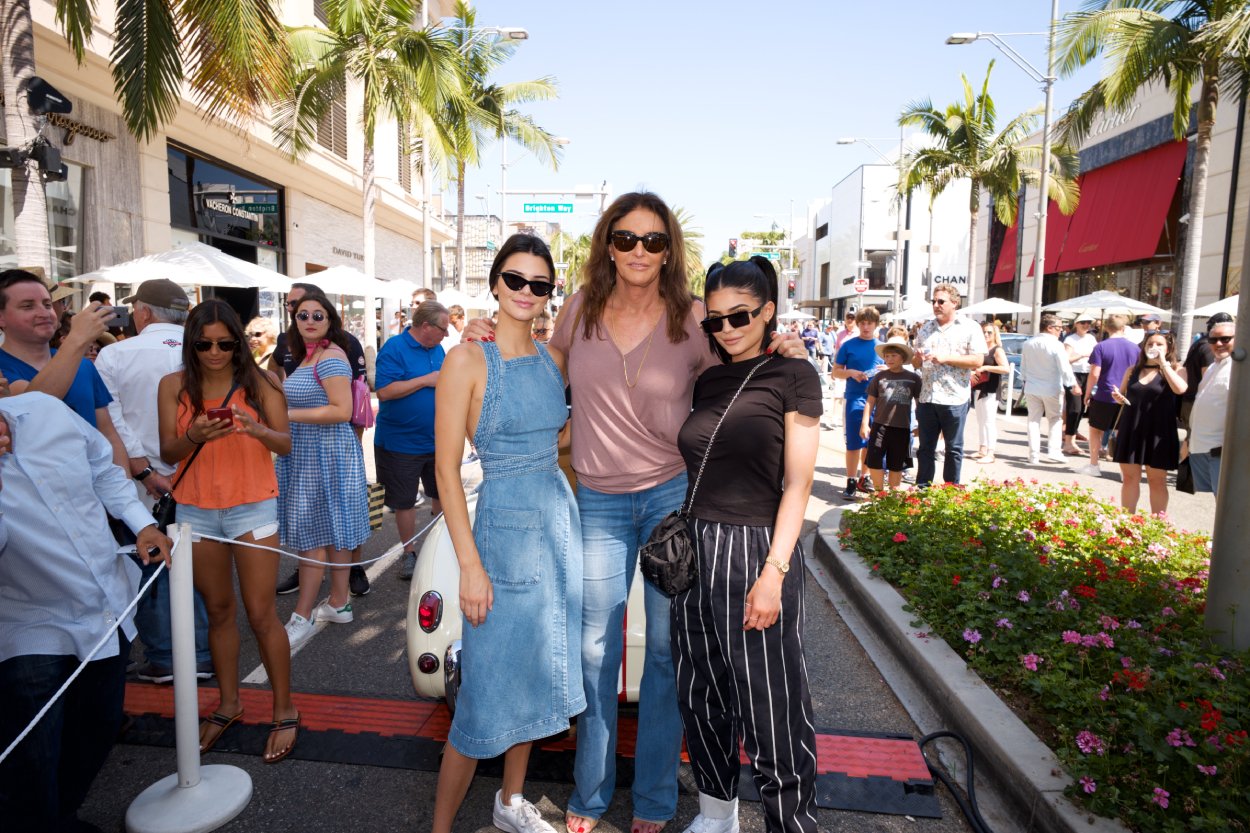 Kendall Jenner, Caitlyn Jenner and Kylie Jenner pose for a photo