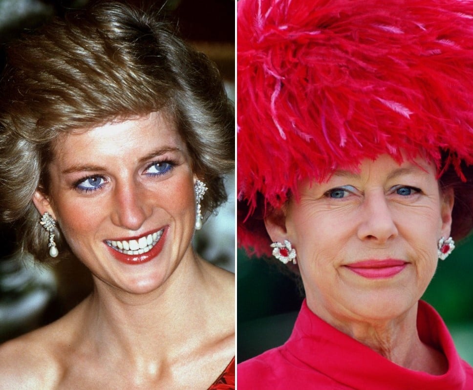 (L): Princess Diana, (R): Princess Margaret