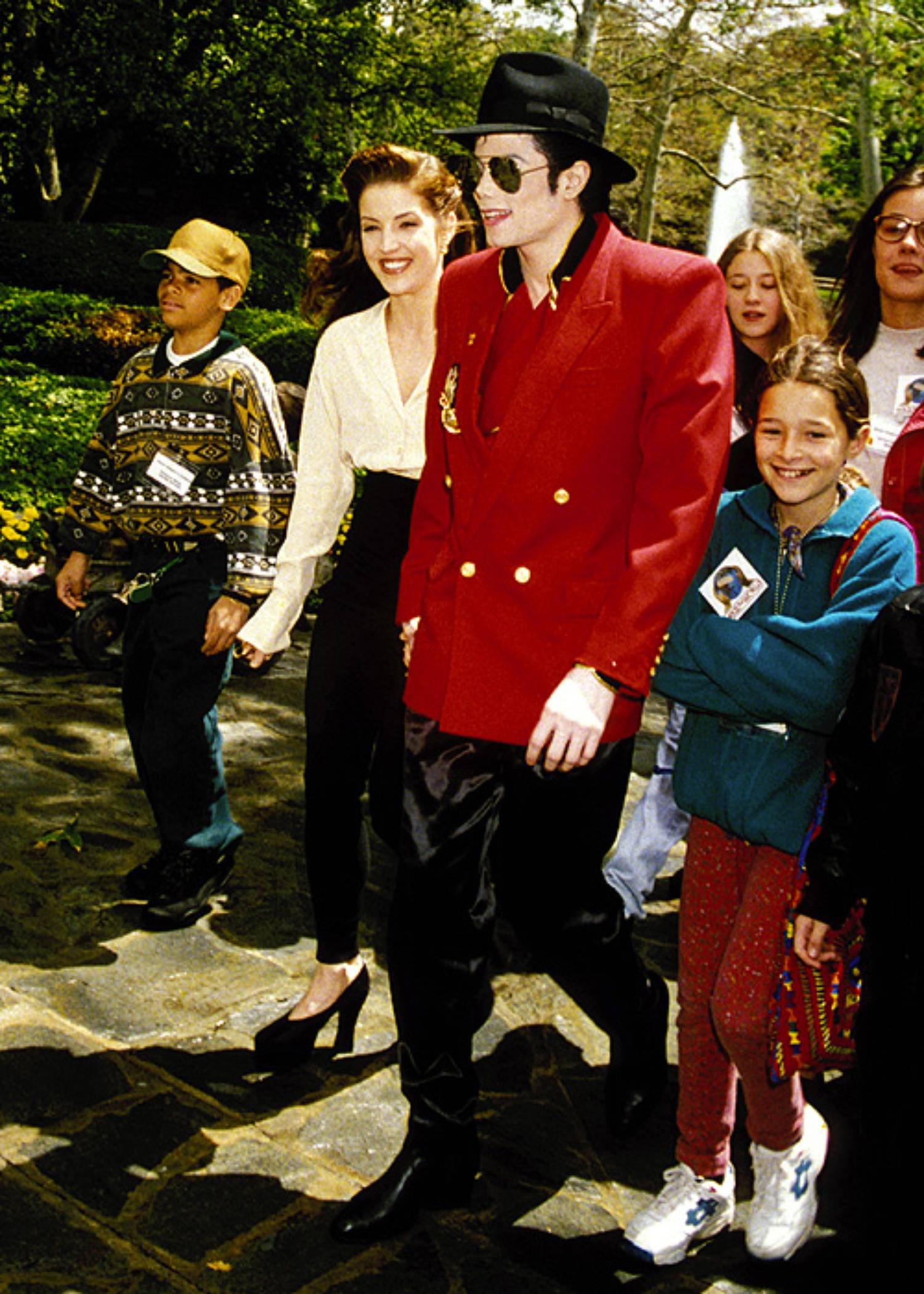 Michael Jackson & Lisa Marie Presley attending a children's charity event in Los Angeles April 1995 
