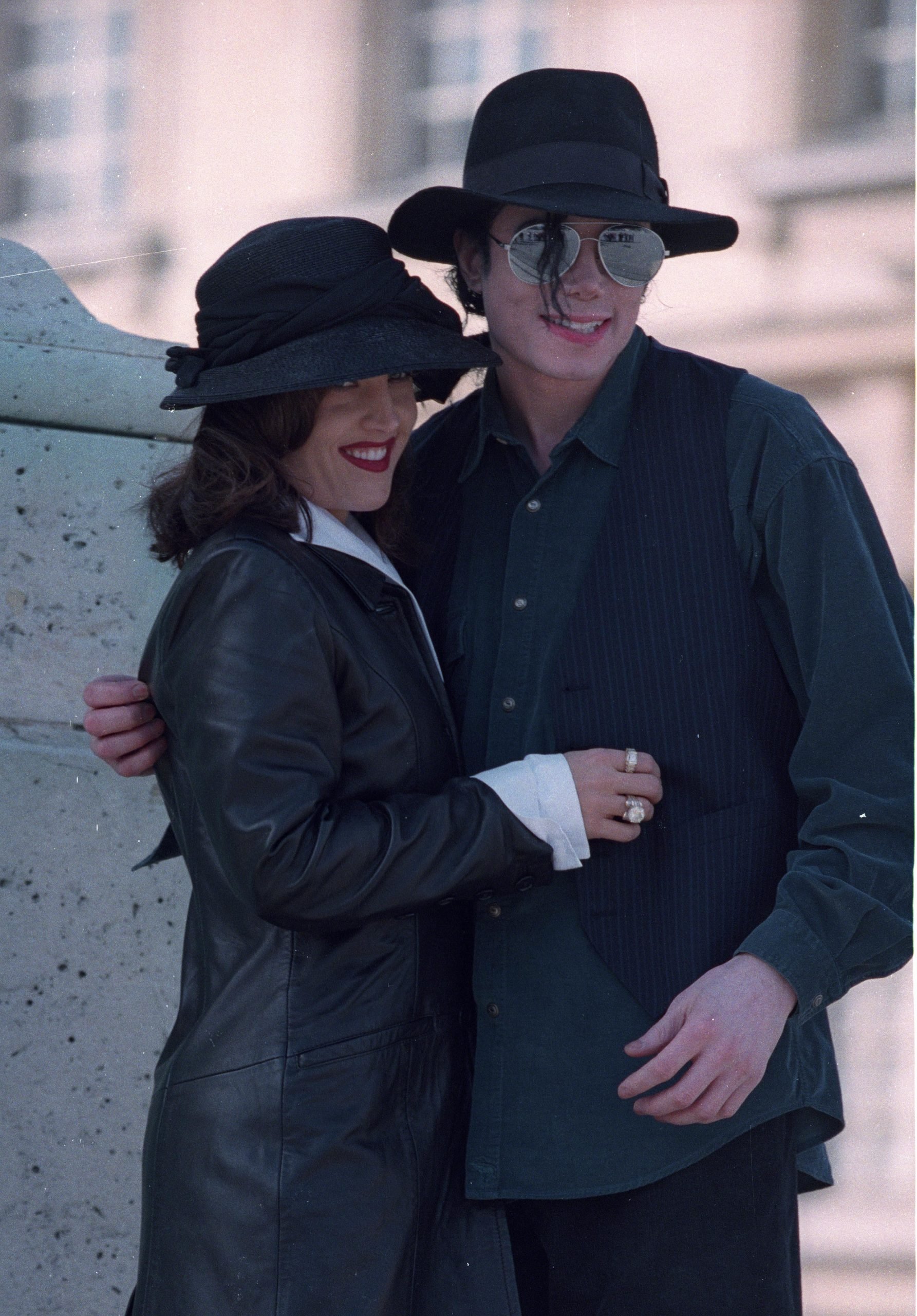 PARIS - Michael Jackson and wife Lisa Marie Presley in 1995 at Versailles, France.