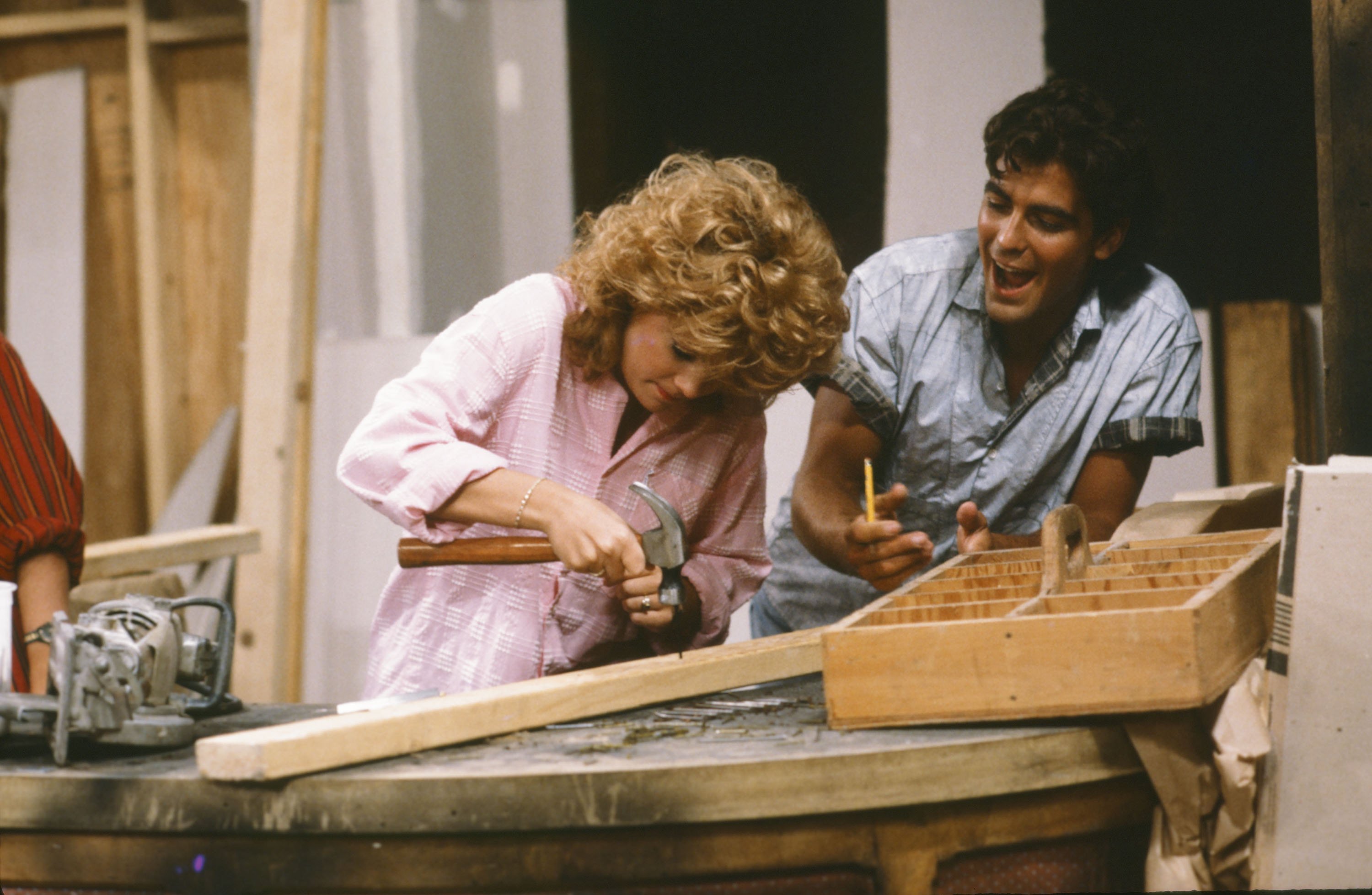 Lisa Whelchel and George Clooney of 'The Facts of Life' 