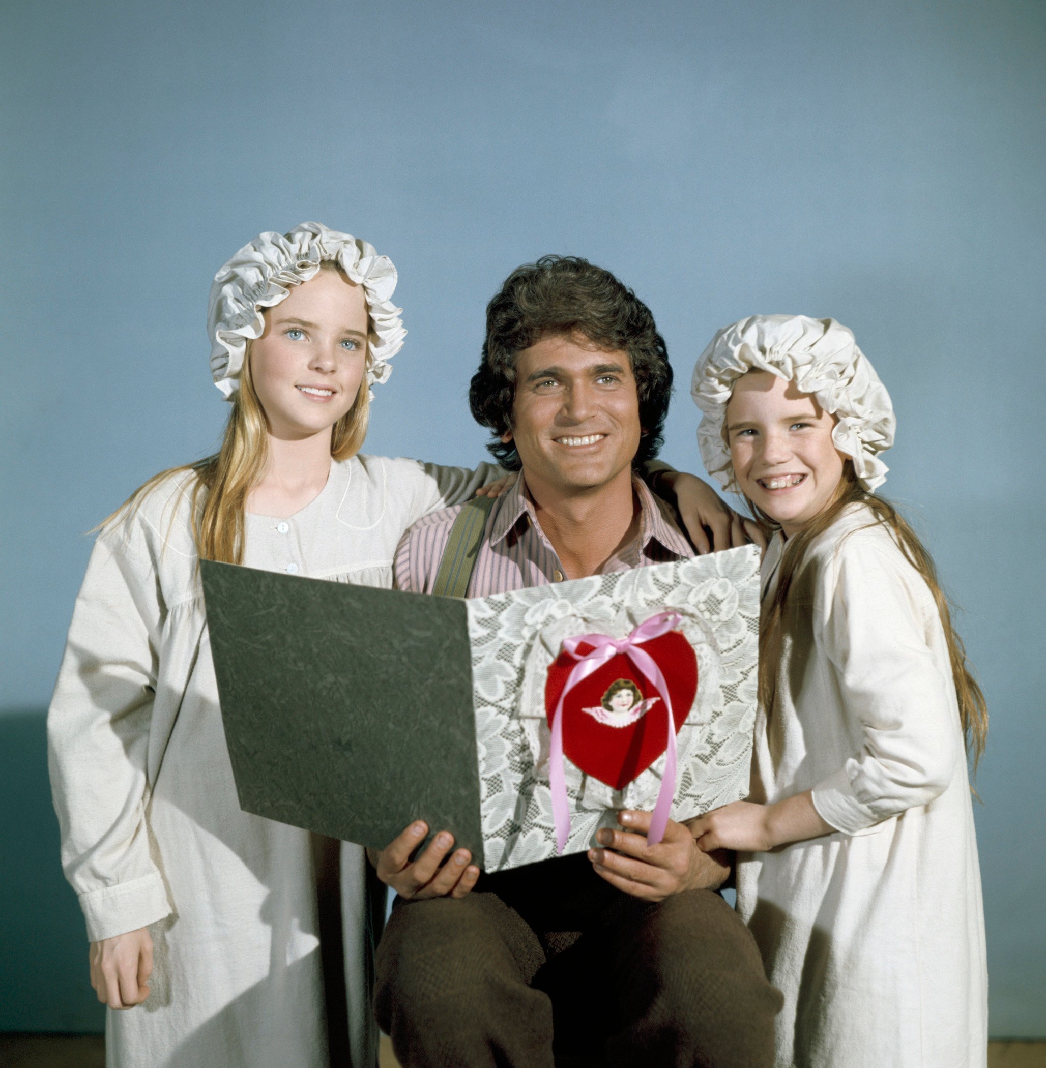 Melissa Sue Anderson as Mary Ingalls, Michael Landon as Charles Philip Ingalls, and Melissa Gilbert as Laura Ingalls on 'Little House on the Prairie'