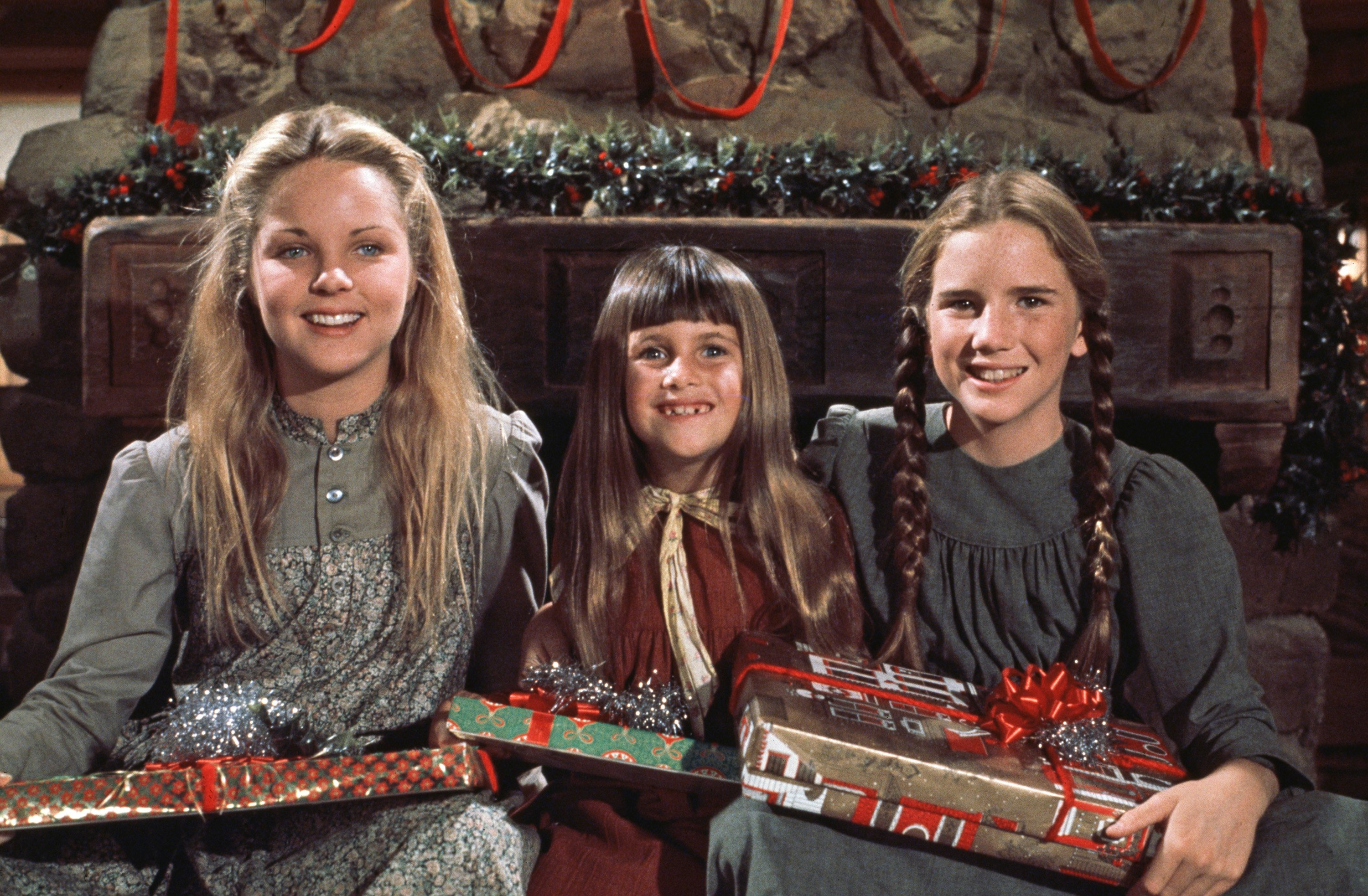 Melissa Sue Anderson as Mary Ingalls, Lindsay/Sidney Greenbush as Carrie Ingalls, Melissa Gilbert as Laura Elizabeth Ingalls