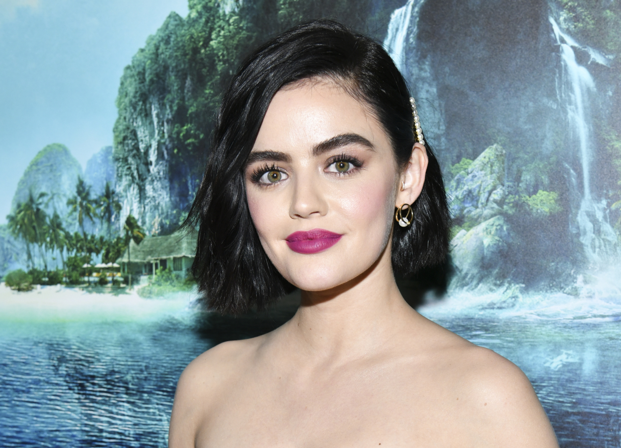 Lucy Hale attends a movie premiere