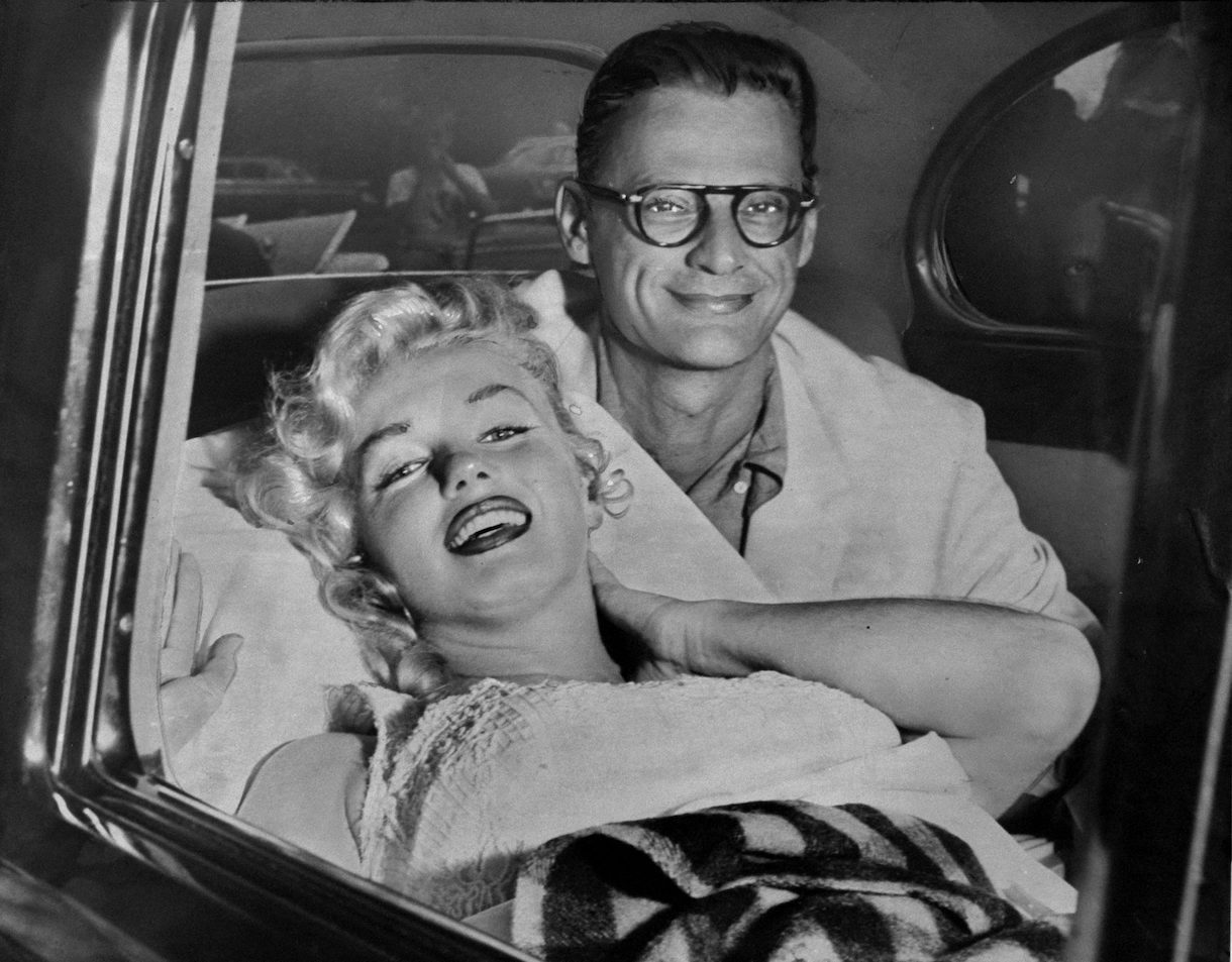 Marilyn Monroe and her husband, Arthur Miller