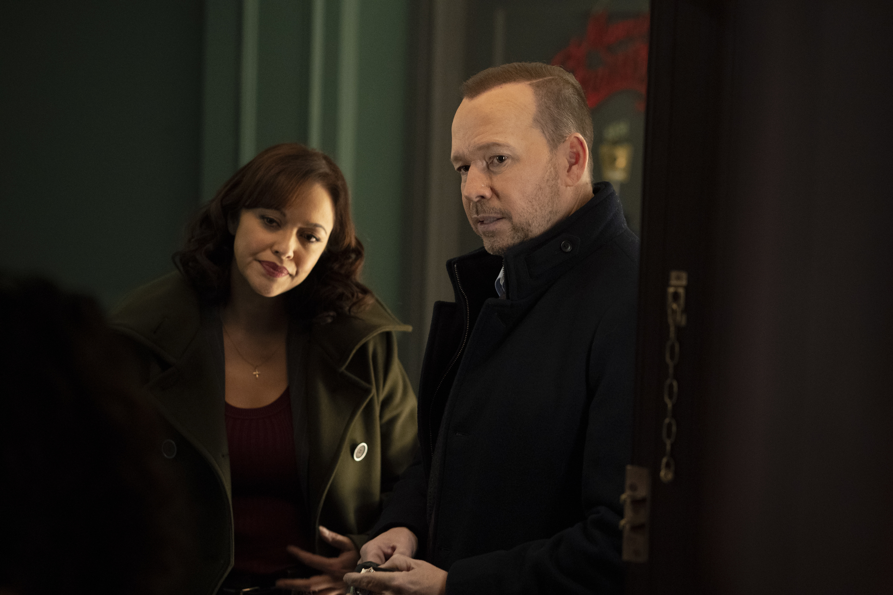 Marisa Ramirez as Maria Baez and Donnie Wahlberg as Danny Reagan on Blue Bloods | Patrick Harbron/CBS via Getty Images