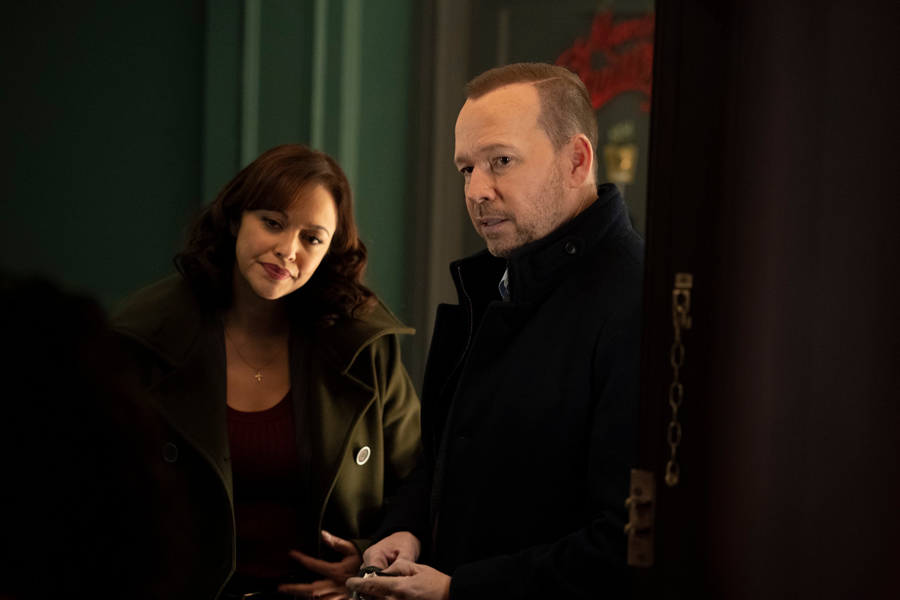 Marisa Ramirez as Maria Baez and Donnie Wahlberg as Danny Reagan on Blue Bloods | Patrick Harbron/CBS via Getty Images