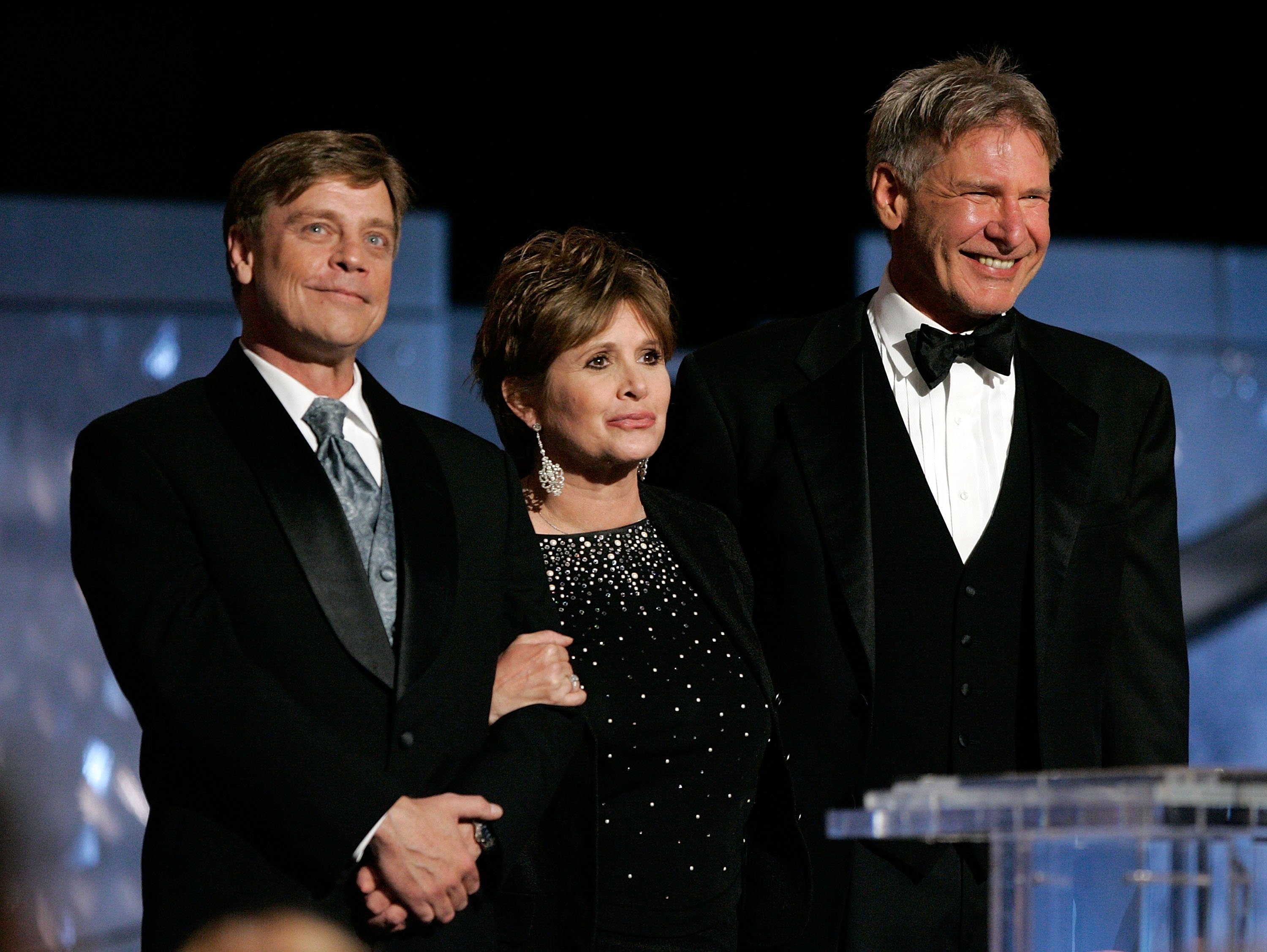 Mark Hamill, Carrie Fisher, and Harrison Ford