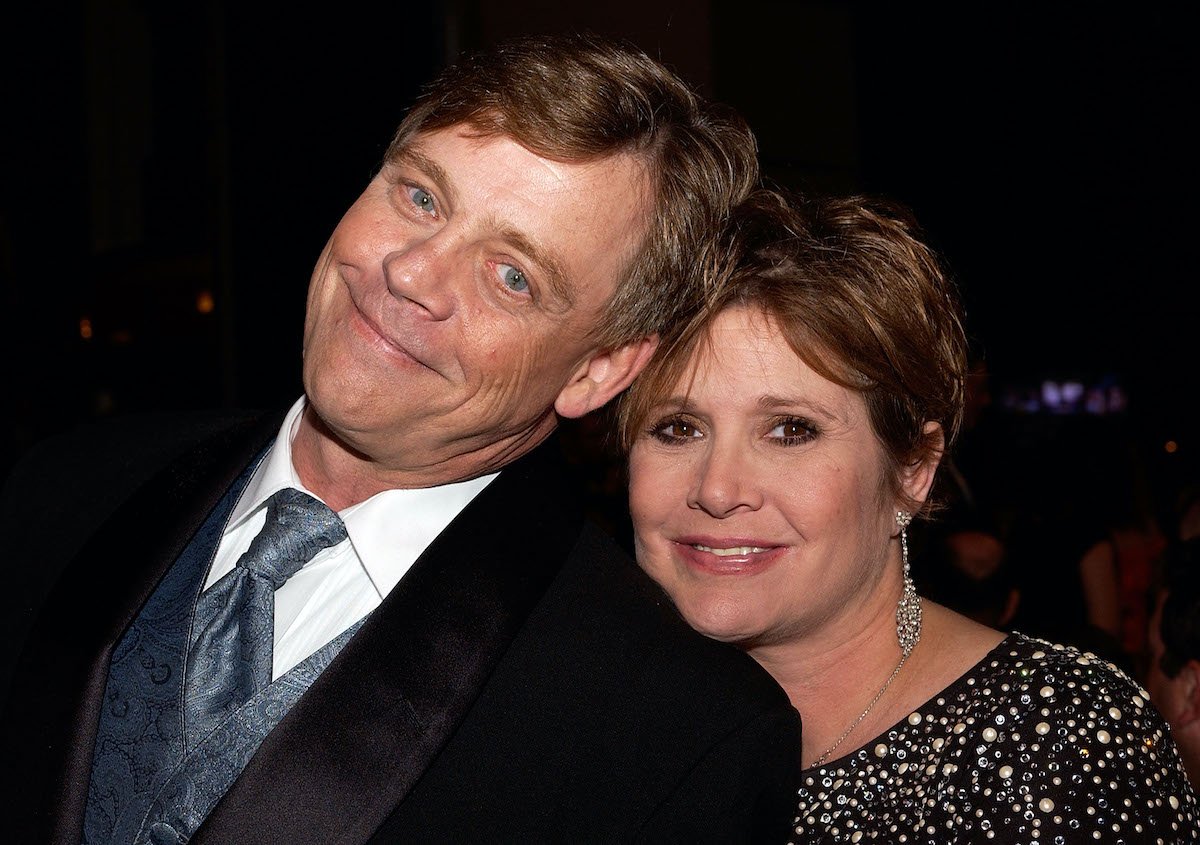 Mark Hamill and Carrie Fisher at the AFI Life Achievement Award tribute to George Lucas