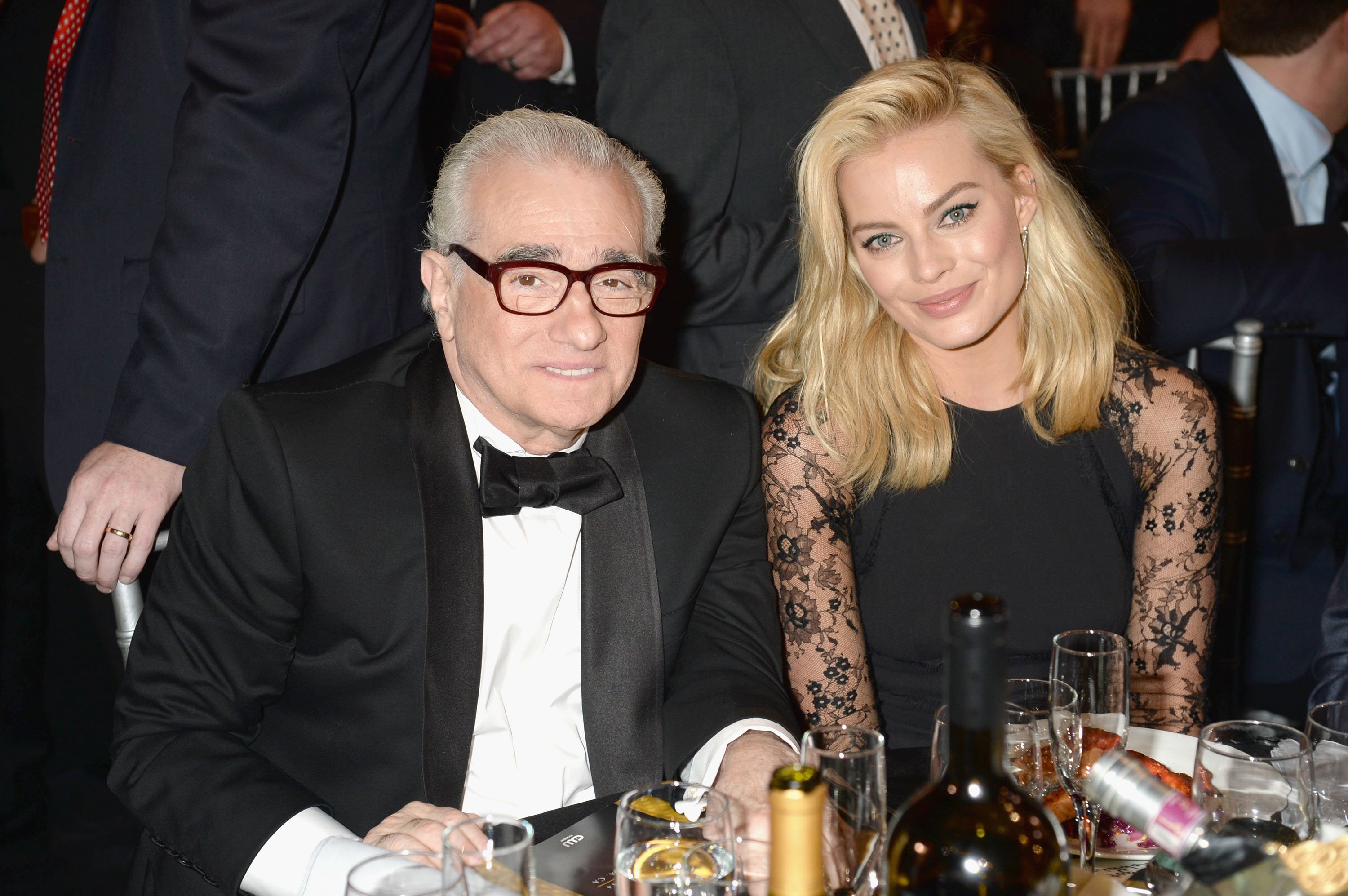 Director Martin Scorsese and actress Margot Robbie attend the 19th Annual Critics' Choice Movie Awards at Barker Hangar on January 16, 2014 in Santa Monica, California.