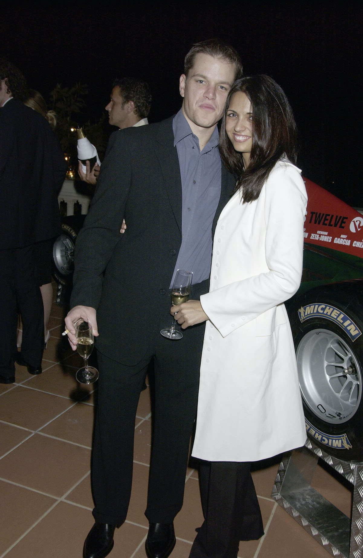 Matt Damon and Luciana Barroso in 2004