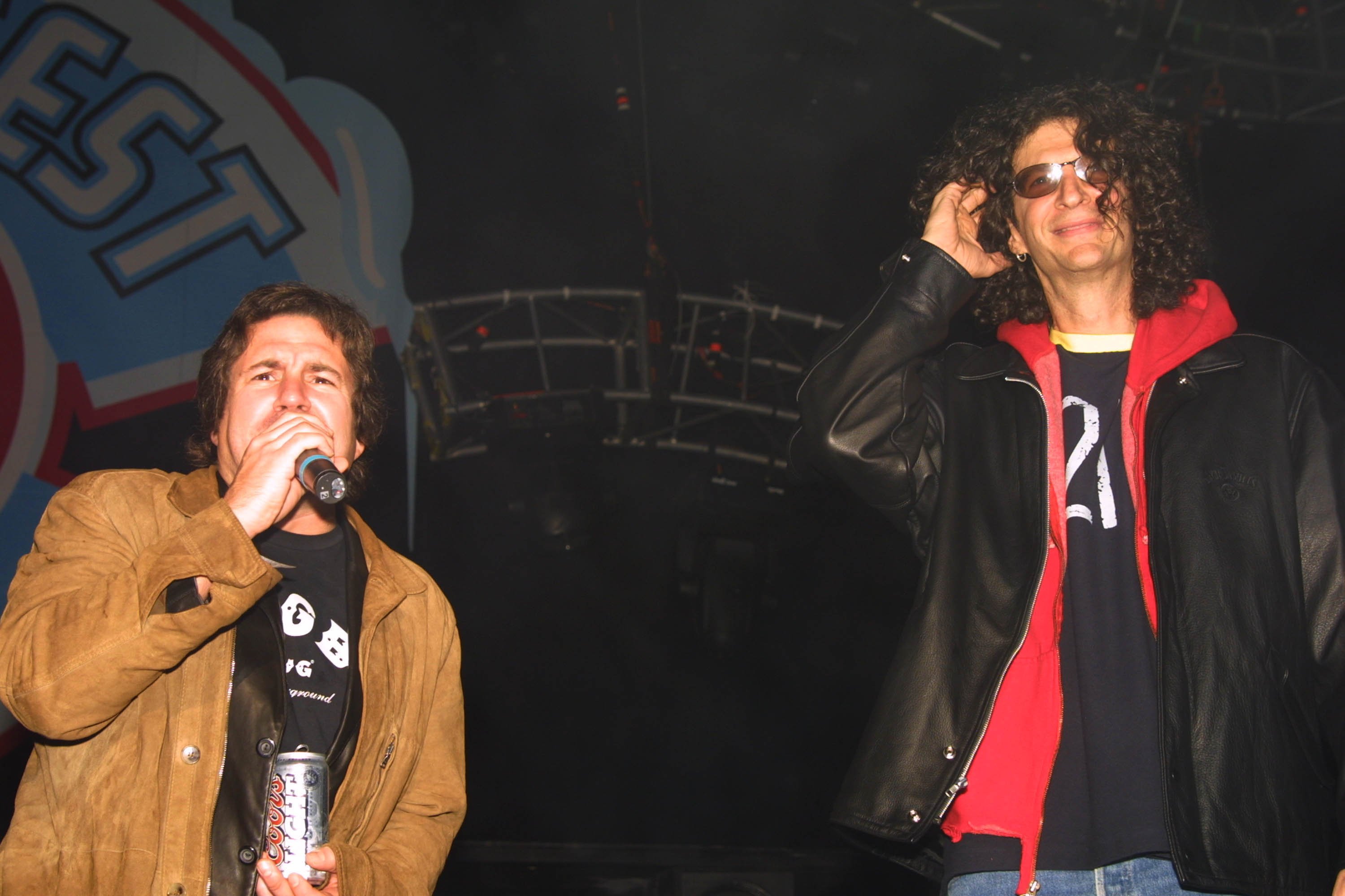 John Melendez and Howard Stern during K-Rock Claus-Fest 2003