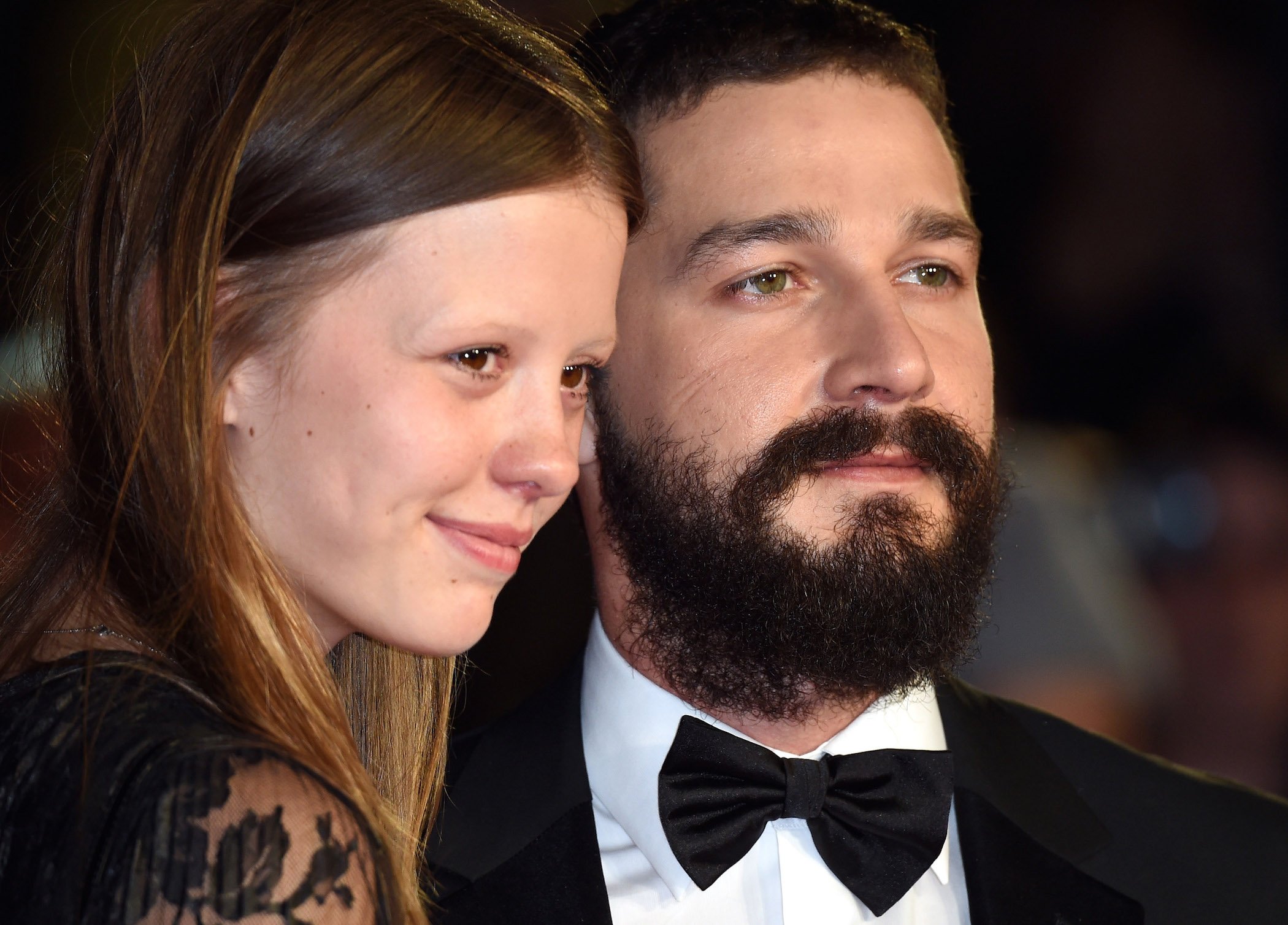 Mia Goth and Shia LaBeouf attend the closing night Gala screening of 'Fury'