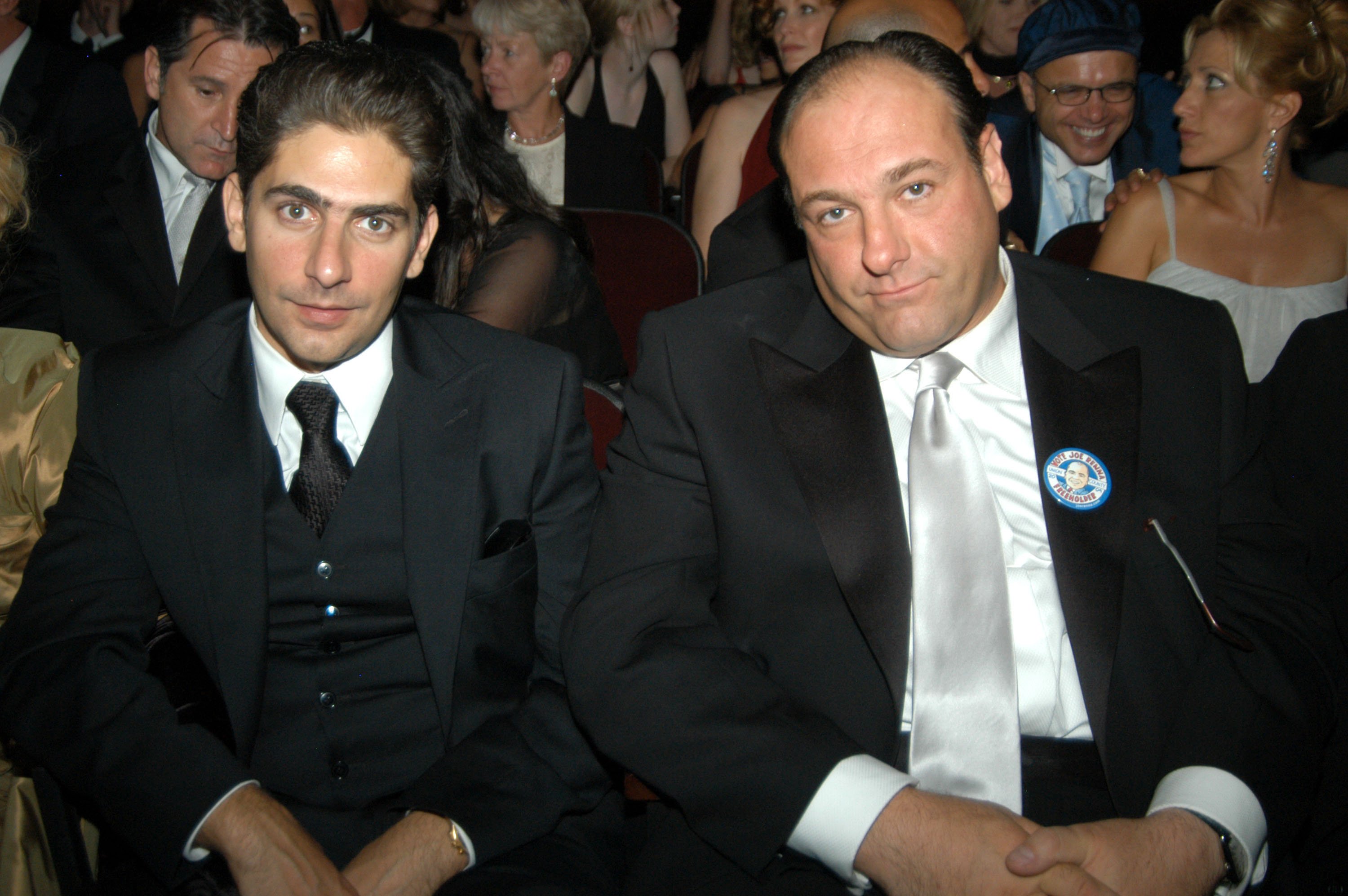 Michael Imperioli and James Gandolfini during 55th Annual Primetime Emmy Awards