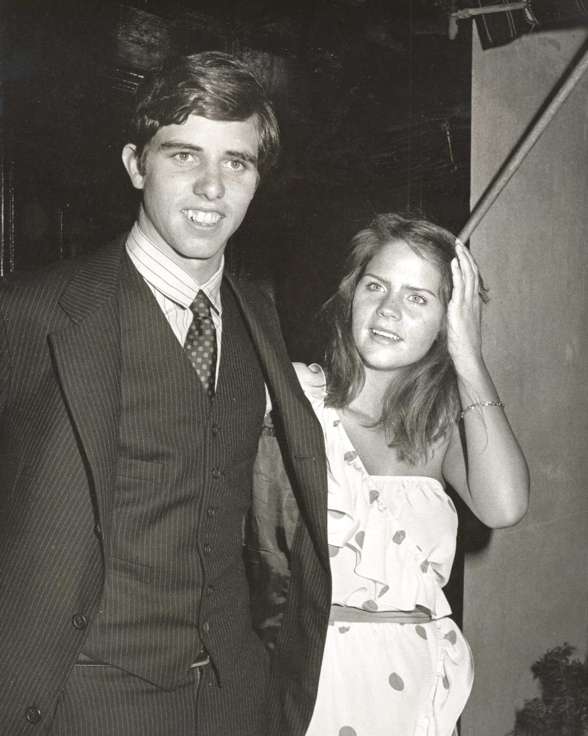 Michael Kennedy and Victoria Gifford attend their engagement party