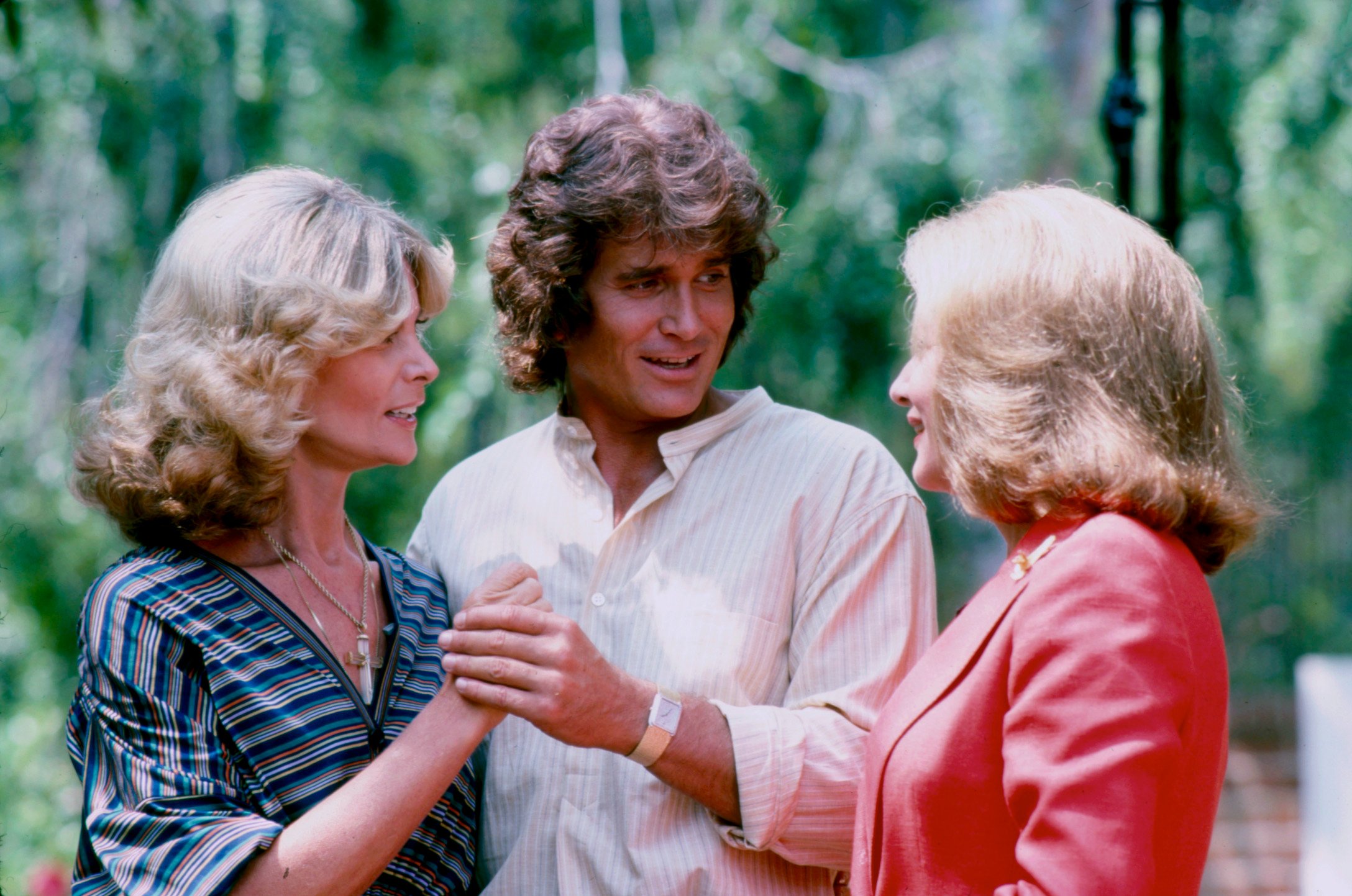 (L-R) Marjorie Lynn Noe Landon, Michael Landon, and Barbara Walters