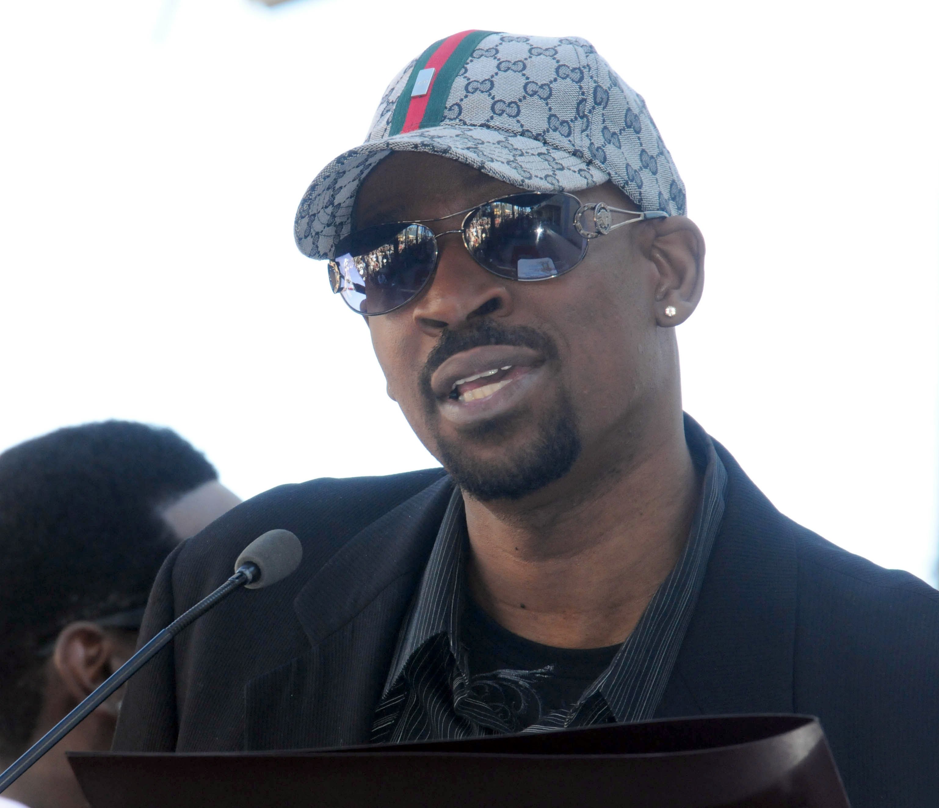 Michael McCary at the Boyz II Men Hollywood Walk Of Fame ceremony