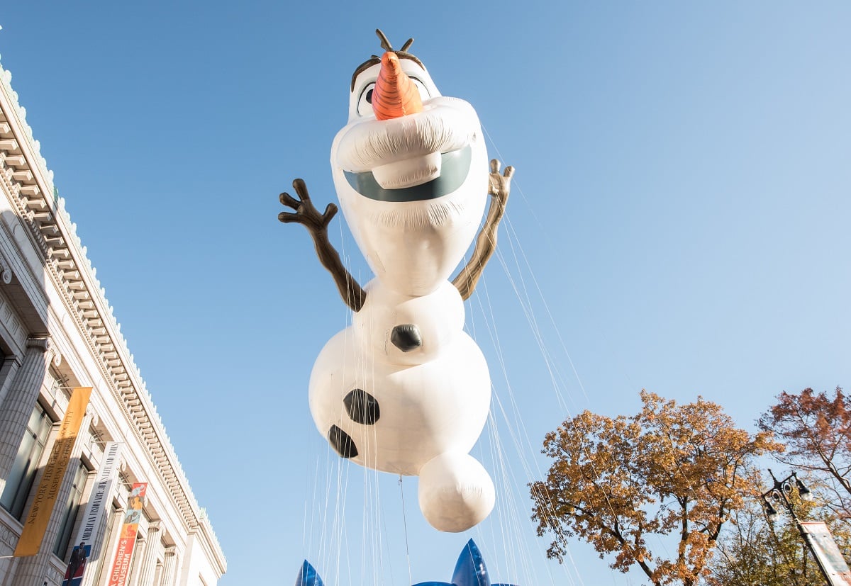 The Olaf balloon at the 91st Annual Macy's Thanksgiving Day Parade