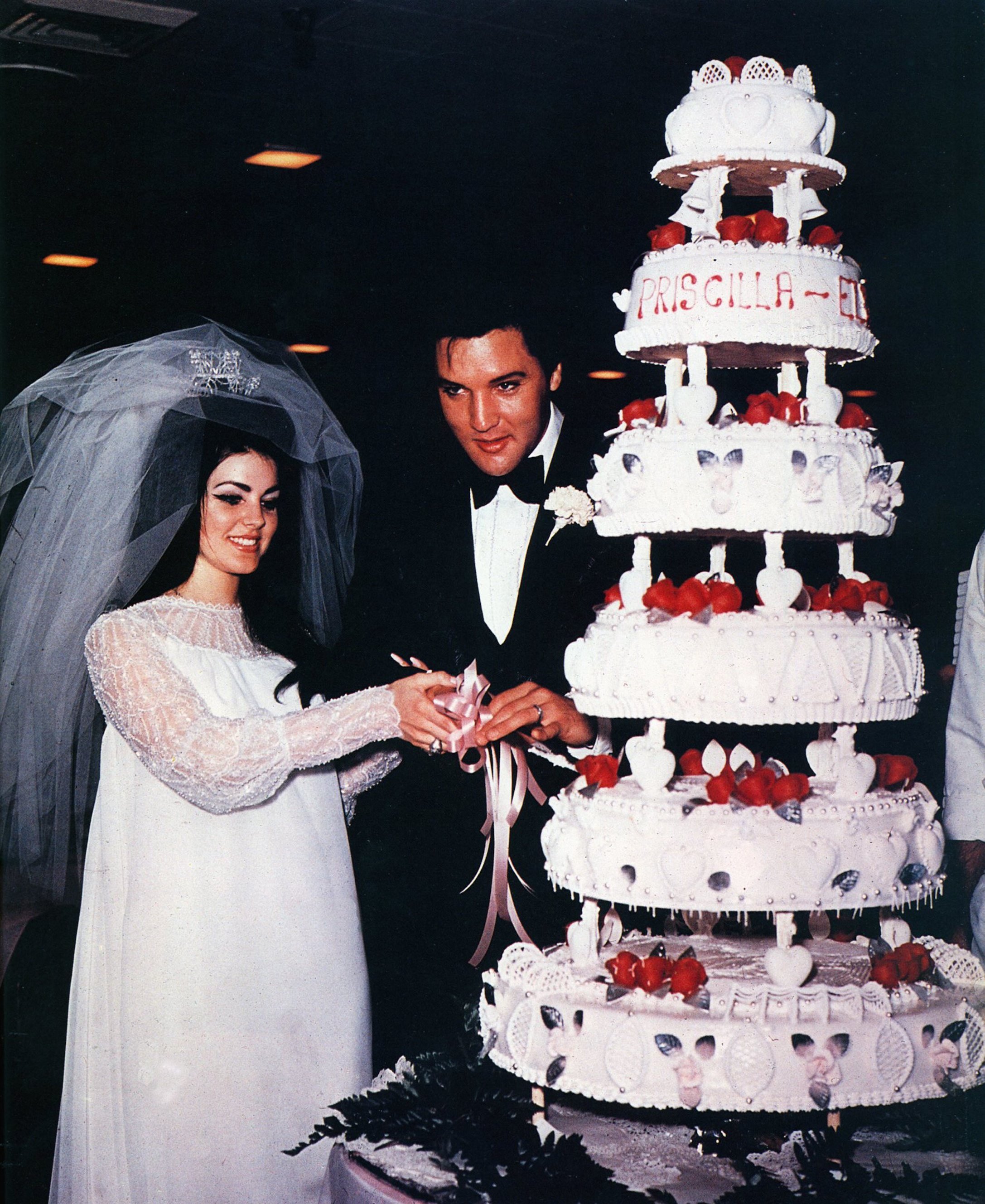 Priscilla Presley and Elvis Presley 