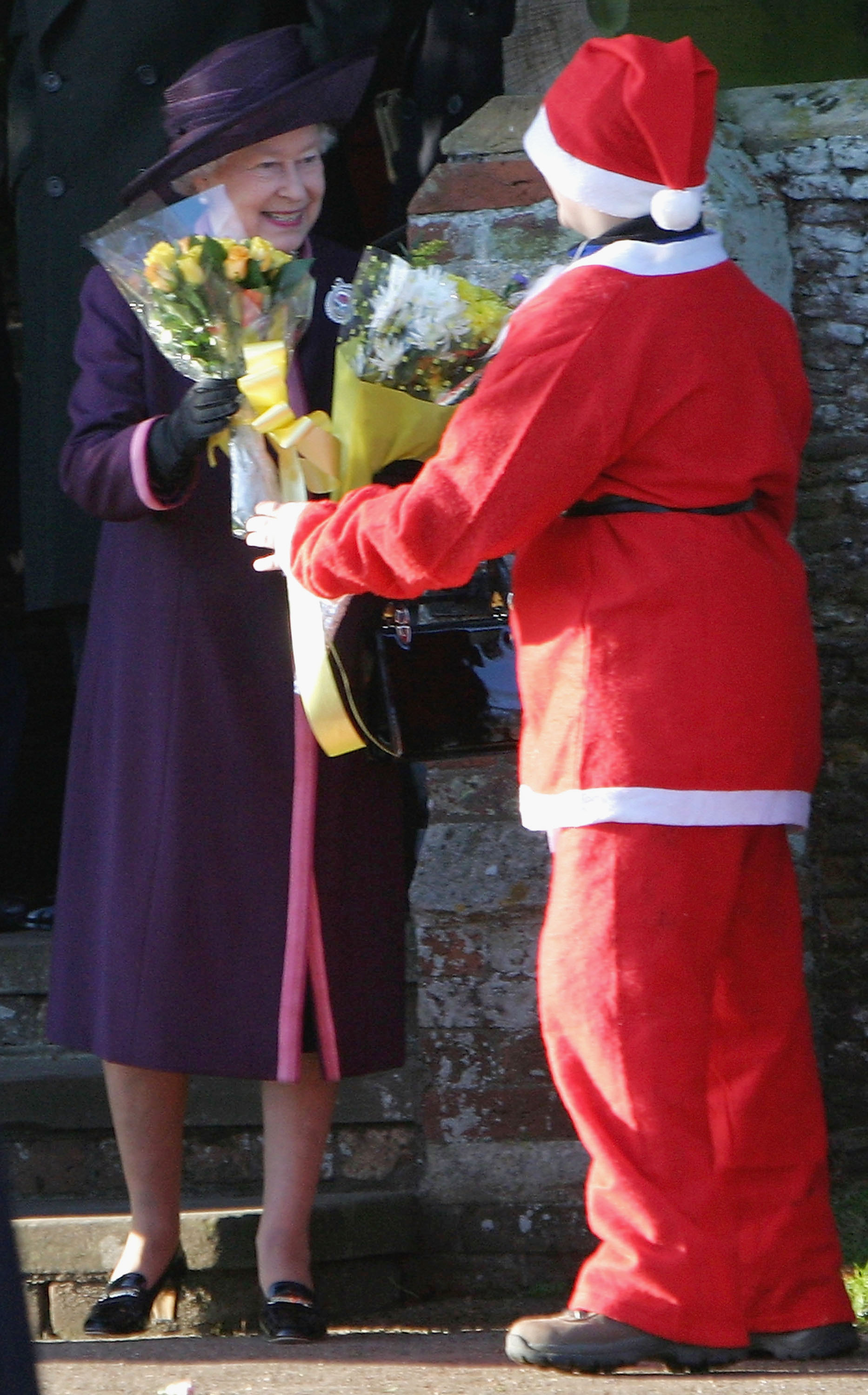 Queen Elizabeth II and Santa