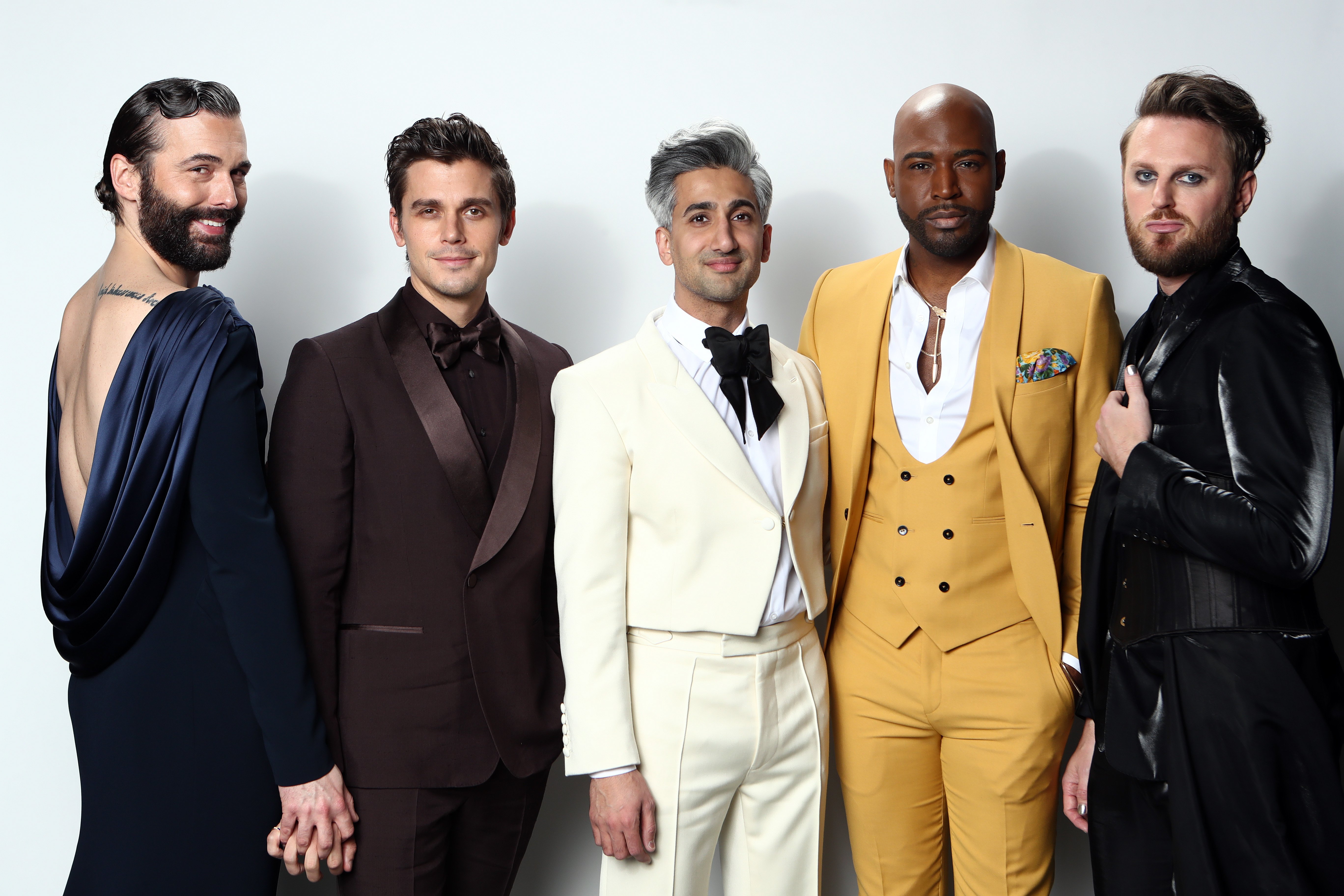 Jonathan Van Ness, Antoni Porowski, Tan France,  Karamo Brown, and Bobby Berk of 'Queer Eye'