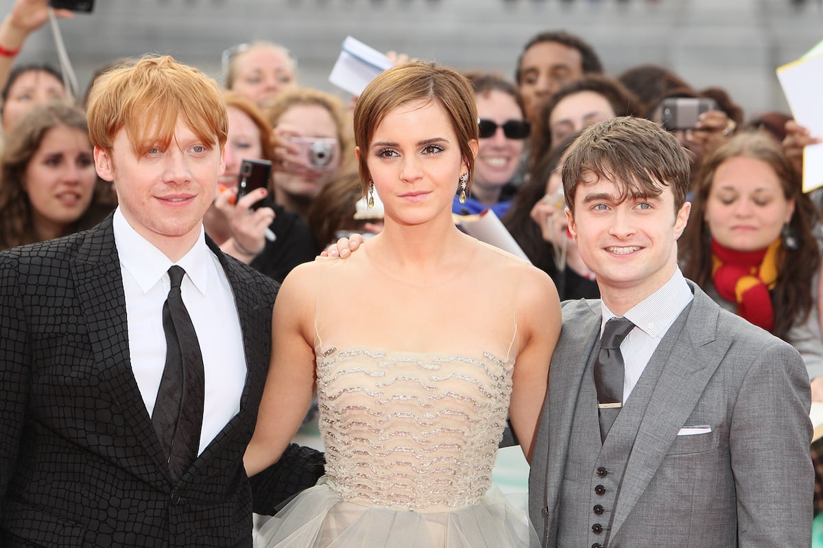 Rupert Grint, Emma Watson and Daniel Radcliffe at the world premiere of 'Harry Potter And The Deathly Hallows: Part 2'