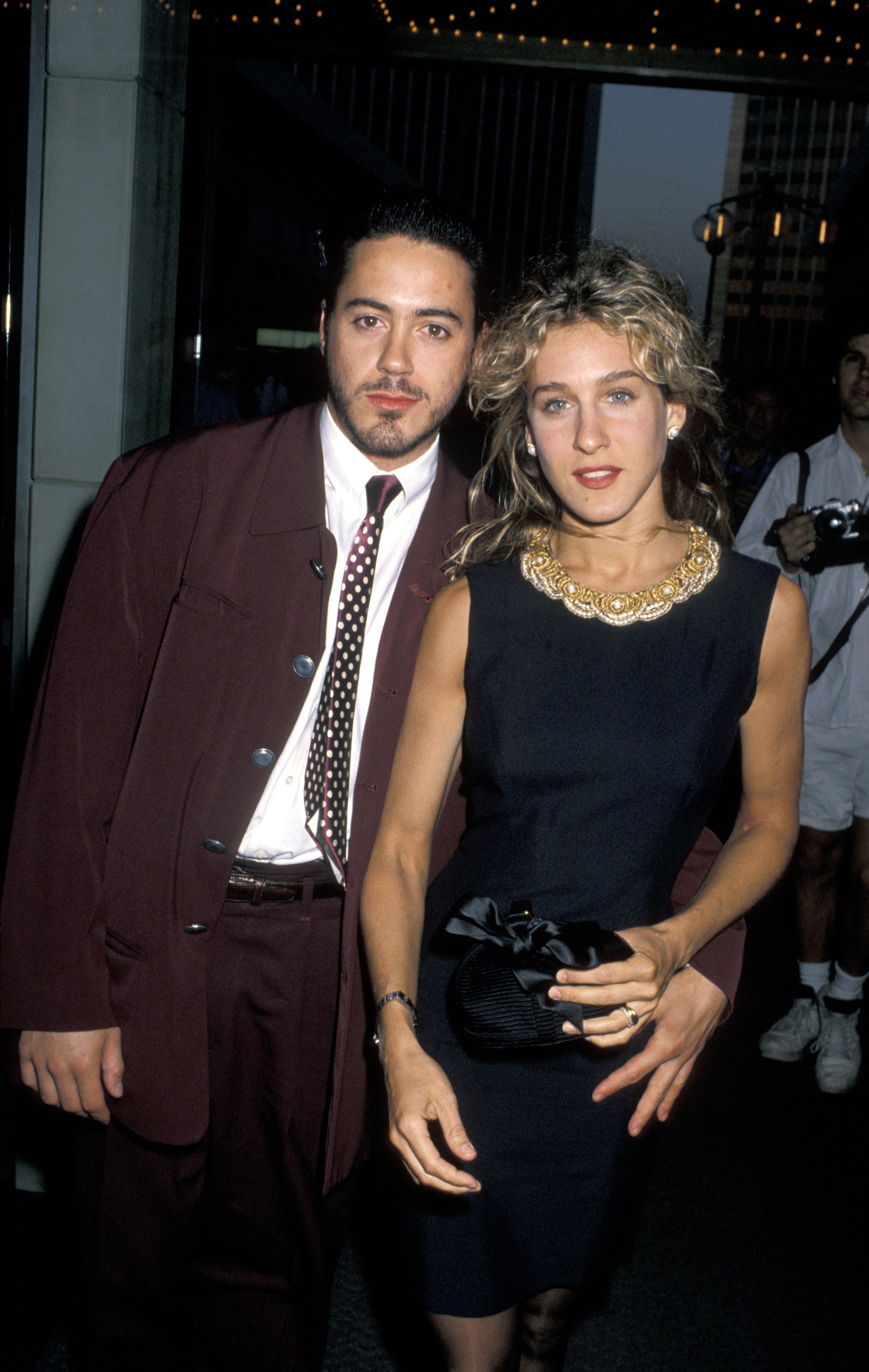 Robert Downey Jr. and Sarah Jessica Parker attend the ABC Annual Fall Affiliates Dinner in 1990
