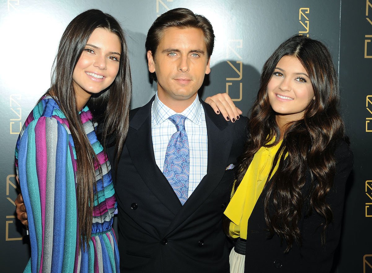 Scott Disick with Kendall and Kylie Jenner
