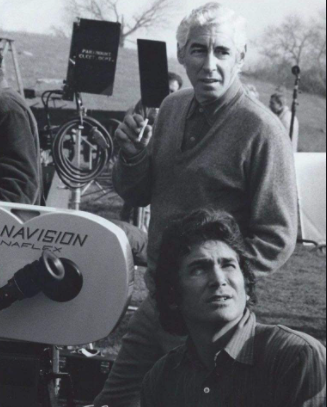 Ed Friendly (standing) and Michael Landon