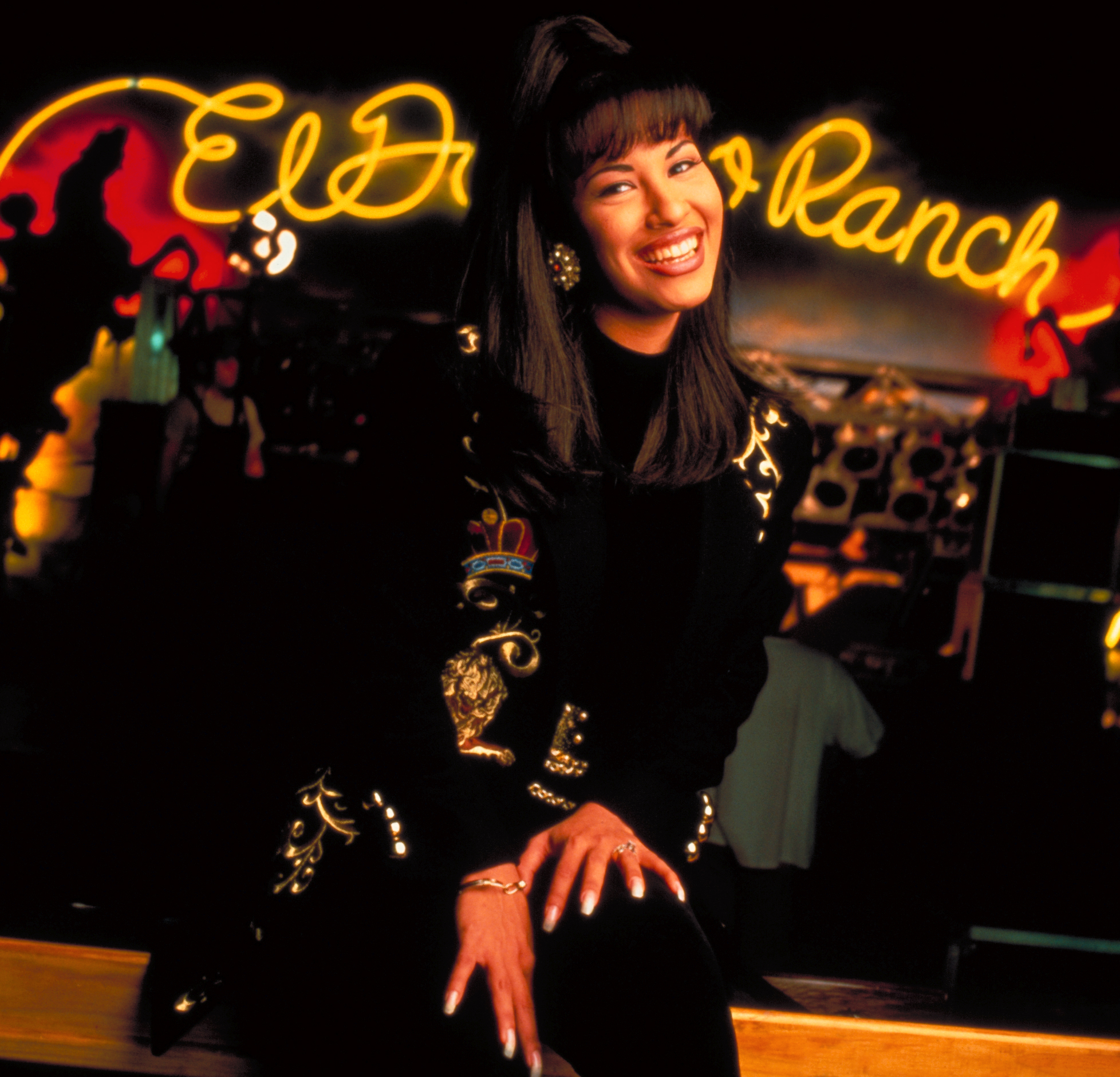 Singer Selena Quintanilla Perez inside nightclub