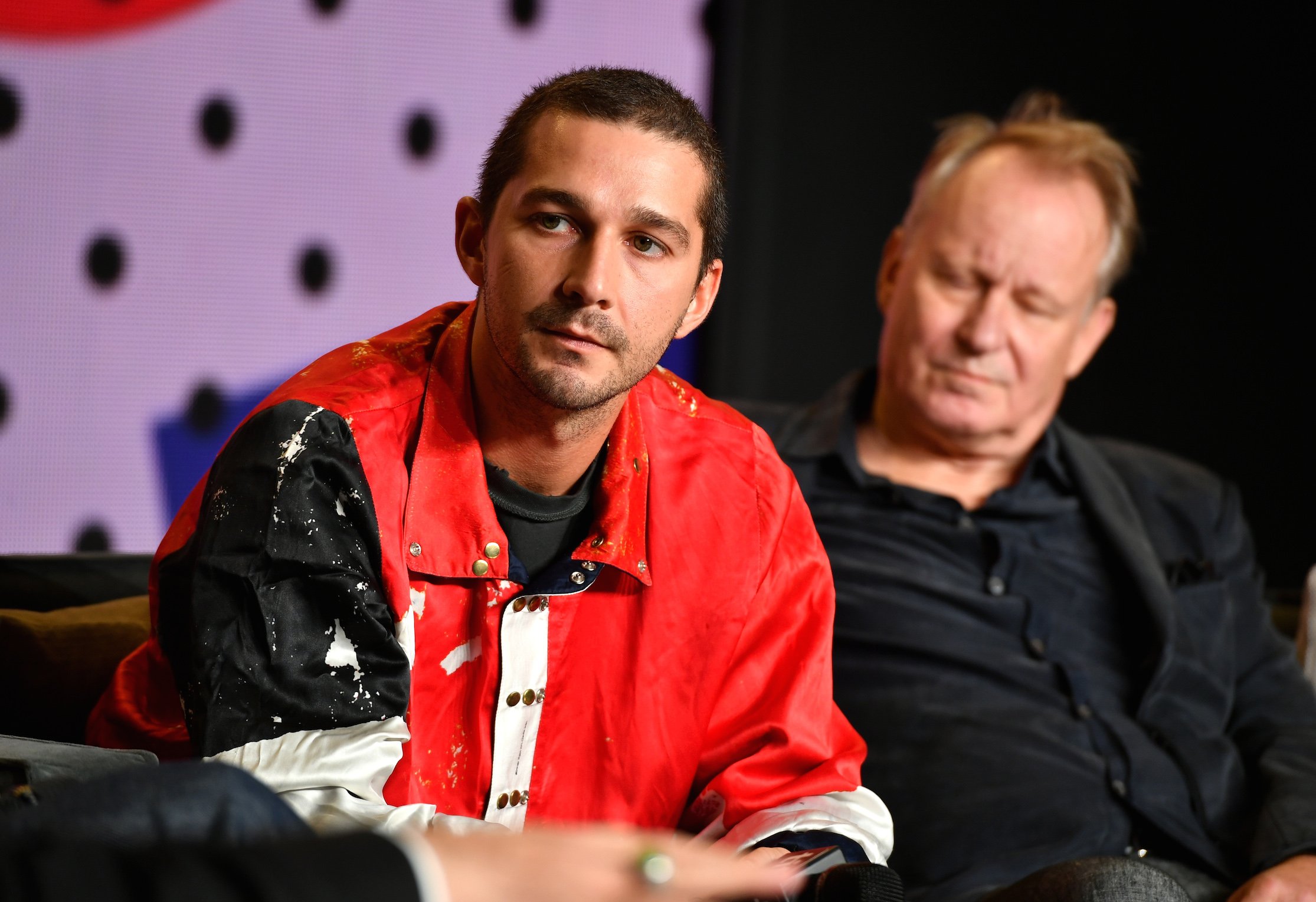 Shia LaBeouf and Stellan Skarsgard