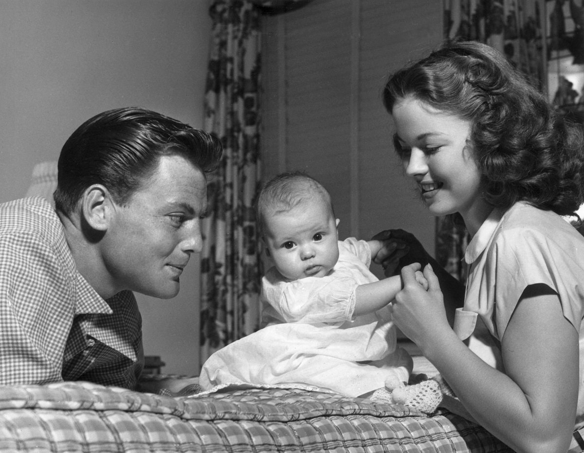 Shirley Temple, John Agar, and Linda Susan Agar in 1948