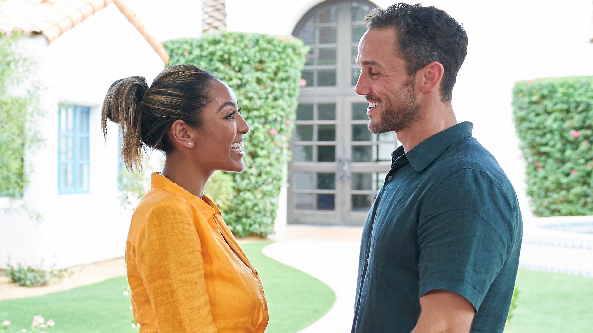 Tayshia Adams and Zac Clark spending time together on a date on 'The Bachelorette' Season 16 finale in 2020