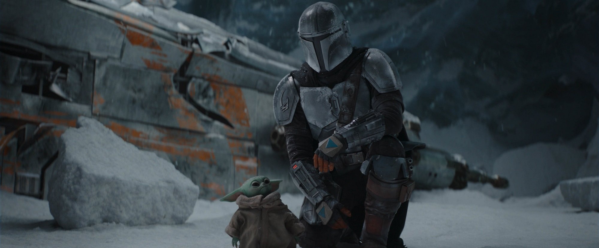 Grogu and Din Djarin (Pedro Pascal) in Season 2 of 'The Mandalorian'