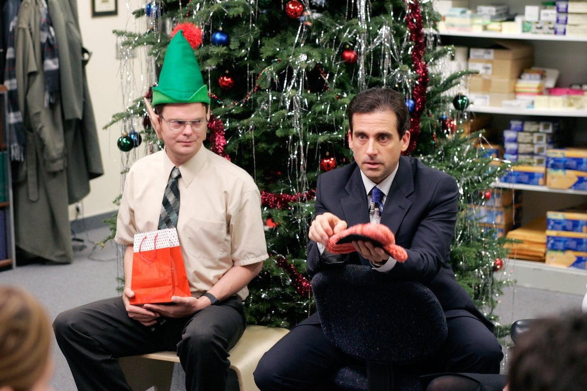 Rainn Wilson as Dwight Schrute and Steve Carell as Michael Scott