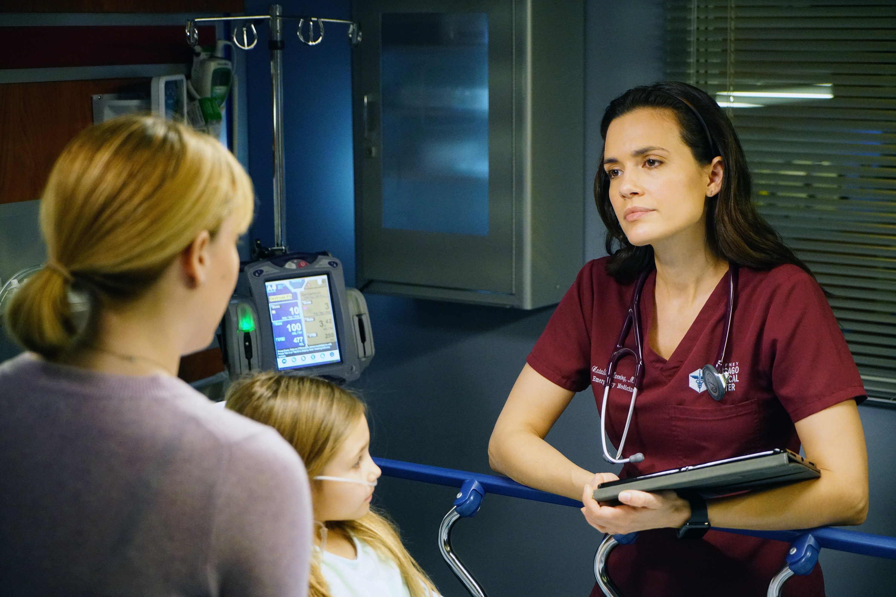 Torrey DeVitto on the set of Chicago Med | Elizabeth Sisson/NBC/NBCU Photo Bank via Getty Images