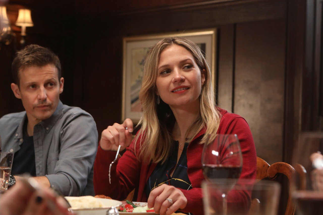 Vanessa Ray on the set of Blue Bloods | Craig Blankenhorn/CBS via Getty Images