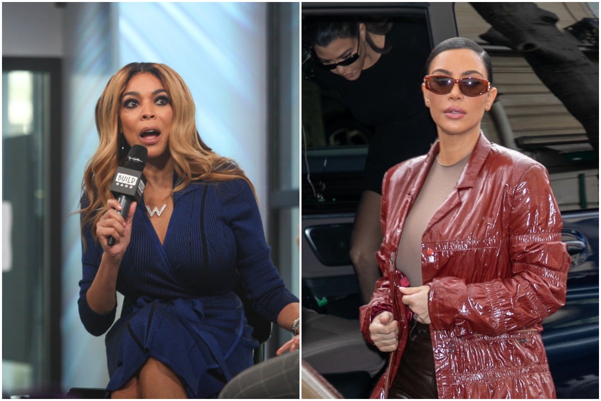 Talk show host Wendy Williams attends Build Series to discuss her daytime talk show at Build Studio on April 17, 2017 in New York City. /Kim Kardashian West arrives at Cafe de Flore restaurant on March 02, 2020 in Paris, France.