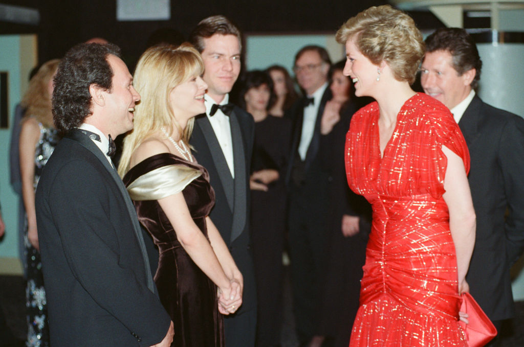 Princess Diana, attends the Premiere of When Harry met Sally