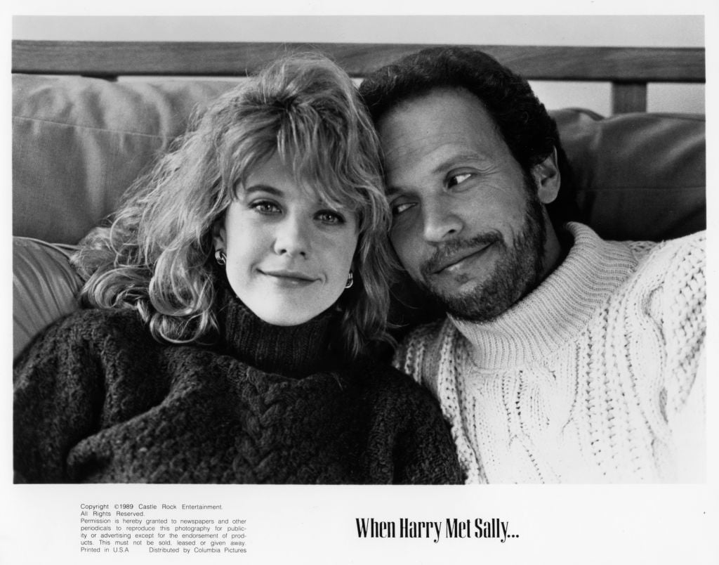 Meg Ryan and Billy Crystal pose for the movie When Harry Met Sally