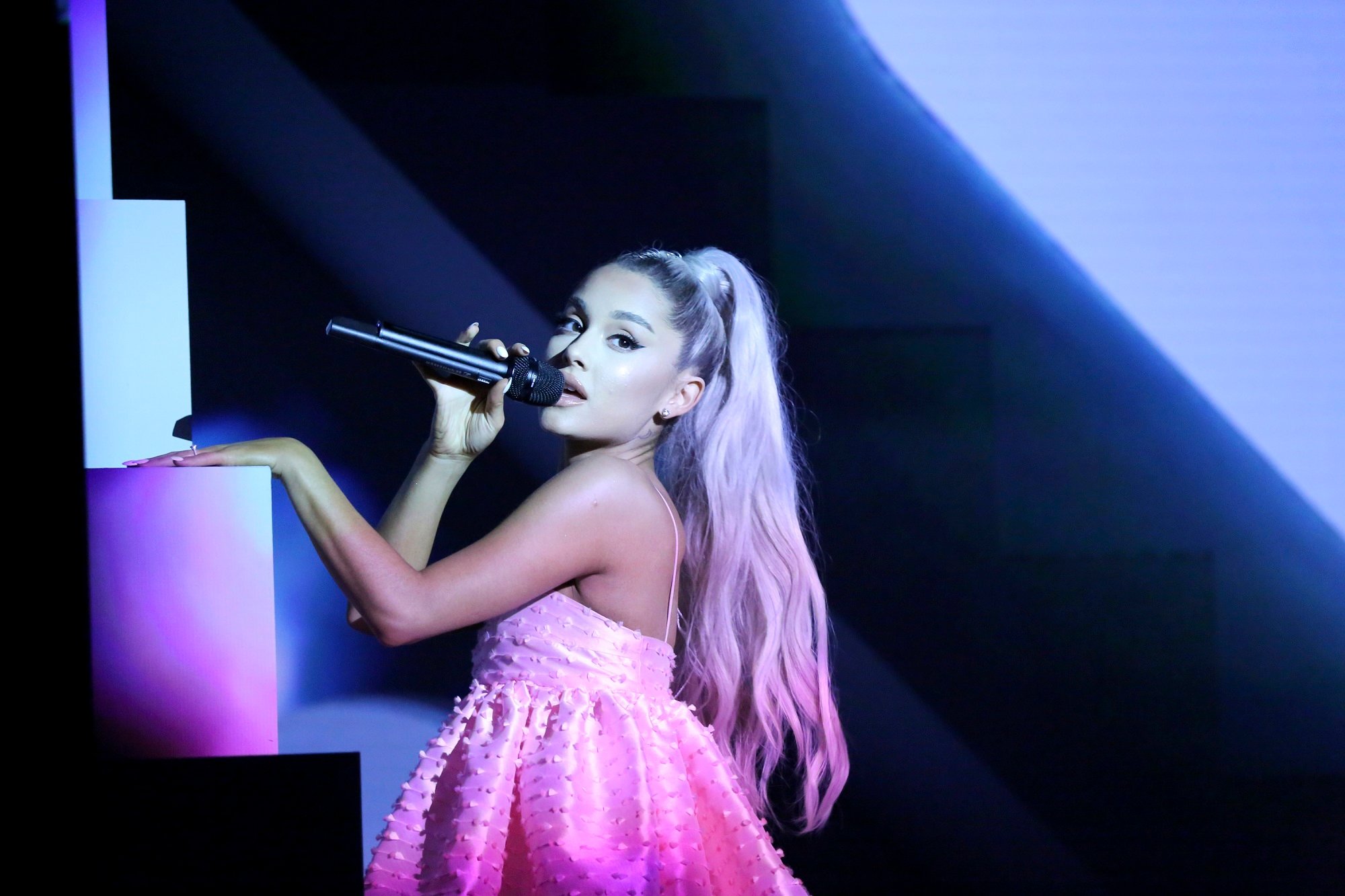 Ariana Grande performs on 'The Tonight Show Starring Jimmy Fallon' on May 1, 2018