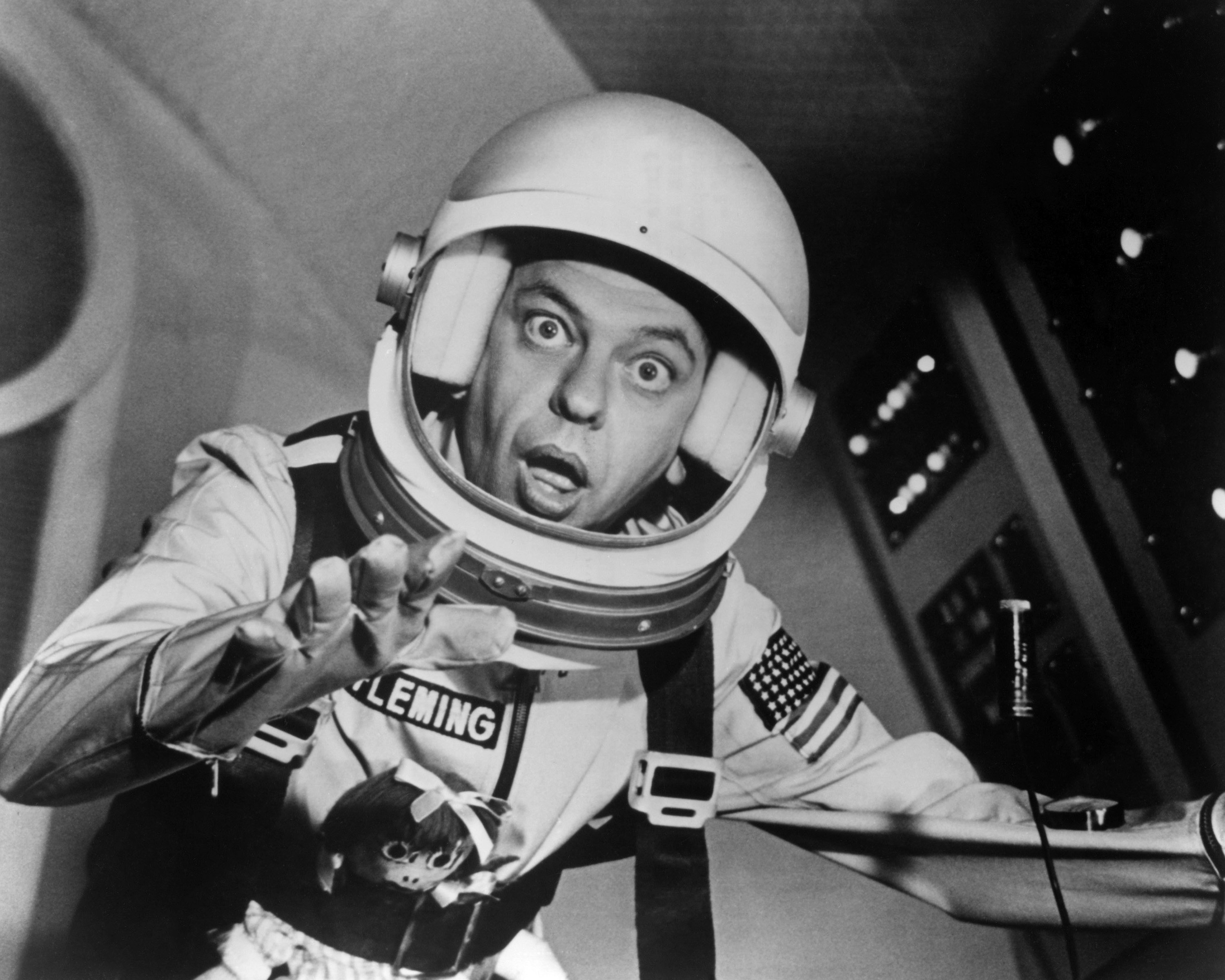 Don Knotts dressed as an astronaut