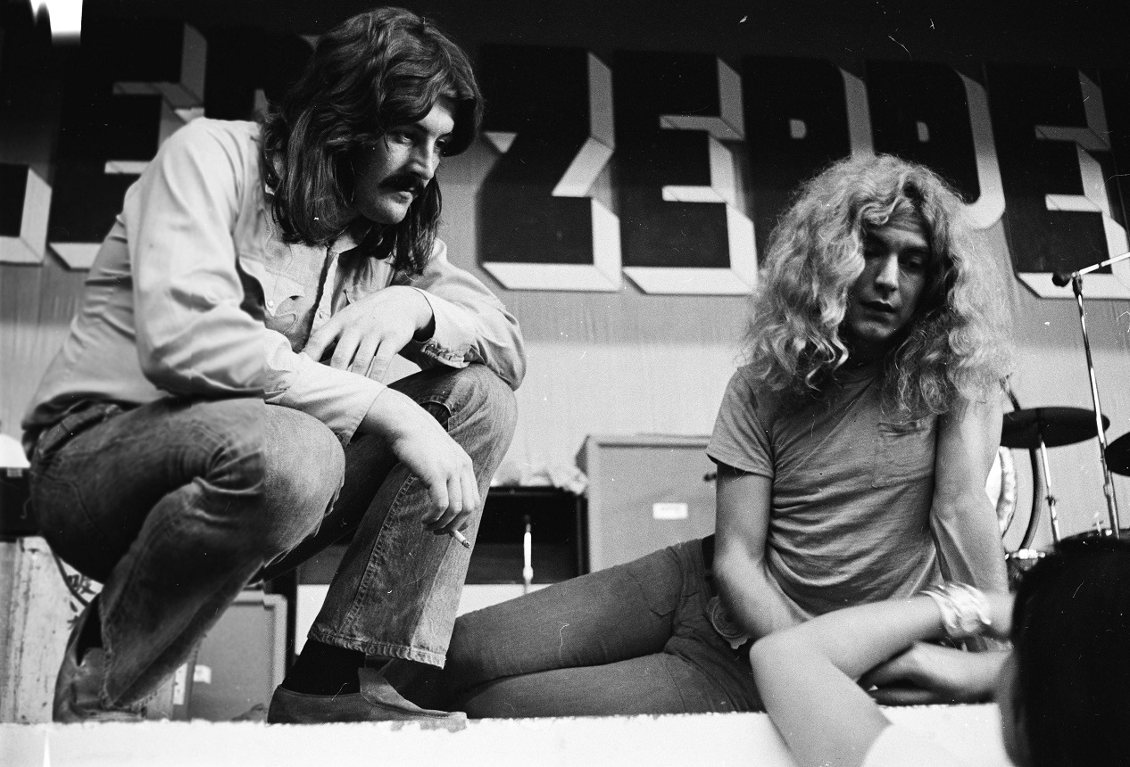 John Bonham with Robert Plant