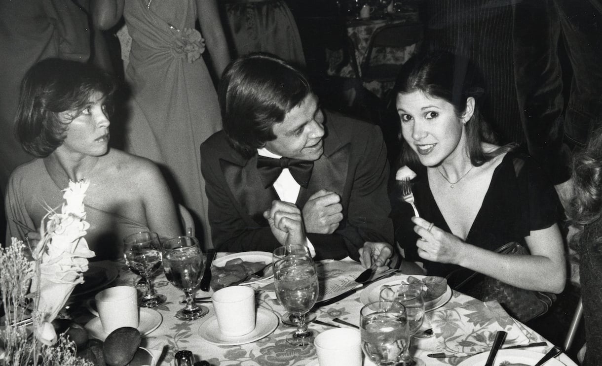 Marylou York, Mark Hamill and Carrie Fisher during American Film Institute 10th Anniversary at Kennedy Center in Washington DC, Maryland, United States