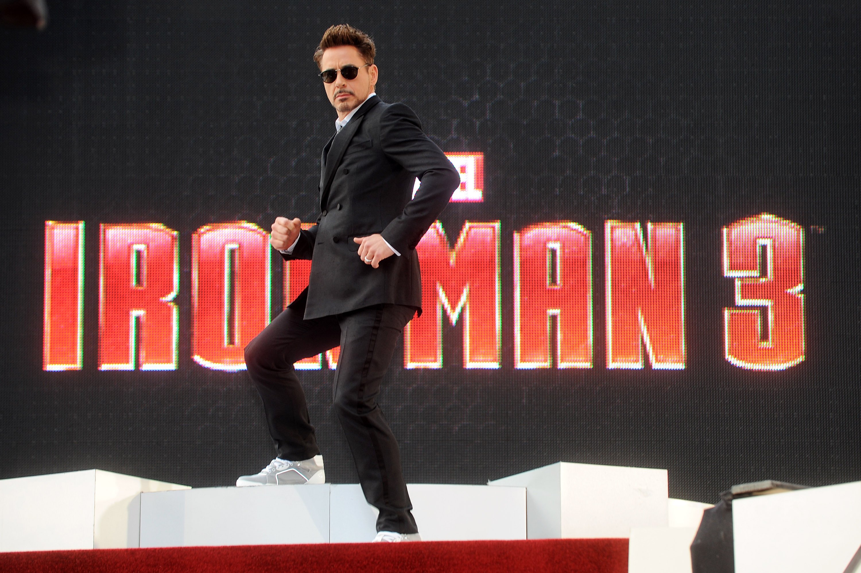 Robert Downey Jr attends a special screening of 'Iron Man 3' on April 18, 2013 in London, England.