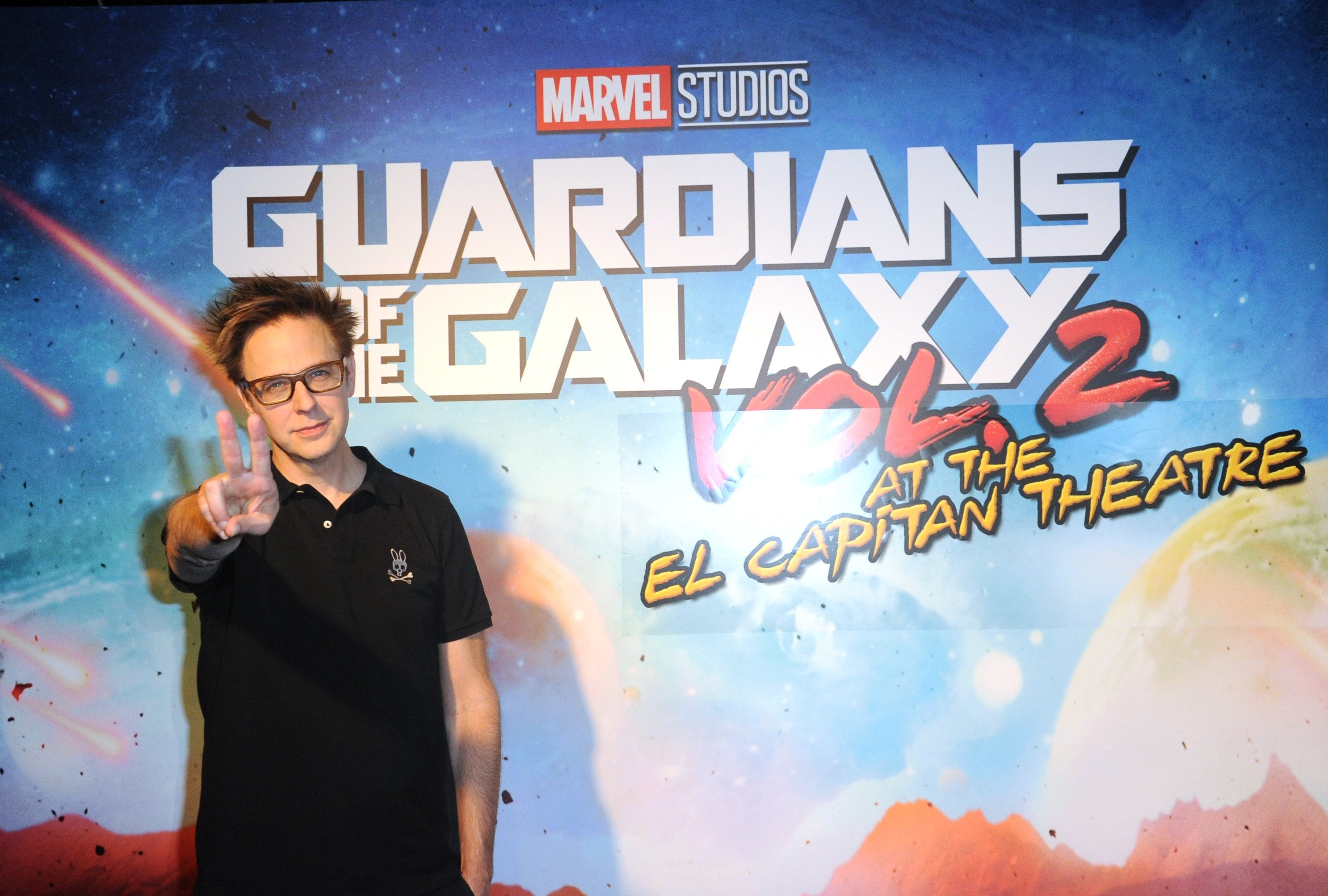 James Gunn at the El Capitan Theatre Hosts Screening Of Disney And Marvel Studios' 'Guardians Of The Galaxy Vol. 2' held on May 4, 2017 in Los Angeles, California.