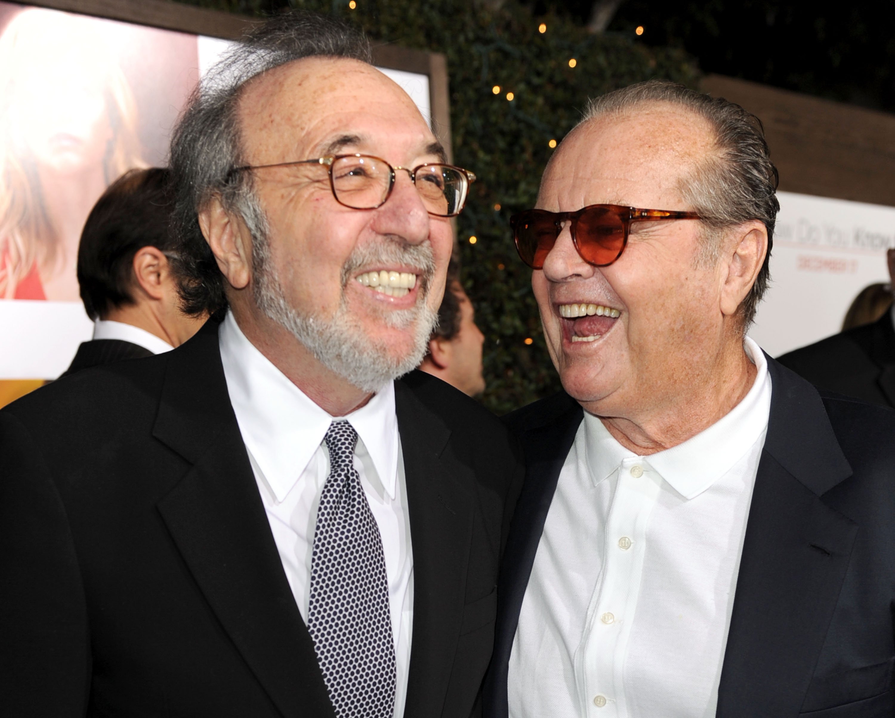 James L. Brooks (L) and Jack Nicholson at the premiere of Columbia Pictures' 'How Do You Know' on December 13, 2010 in Los Angeles, California.