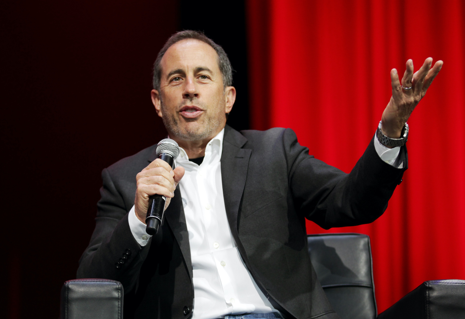 Jerry Seinfeld performs during Colossal Clusterfest 2017