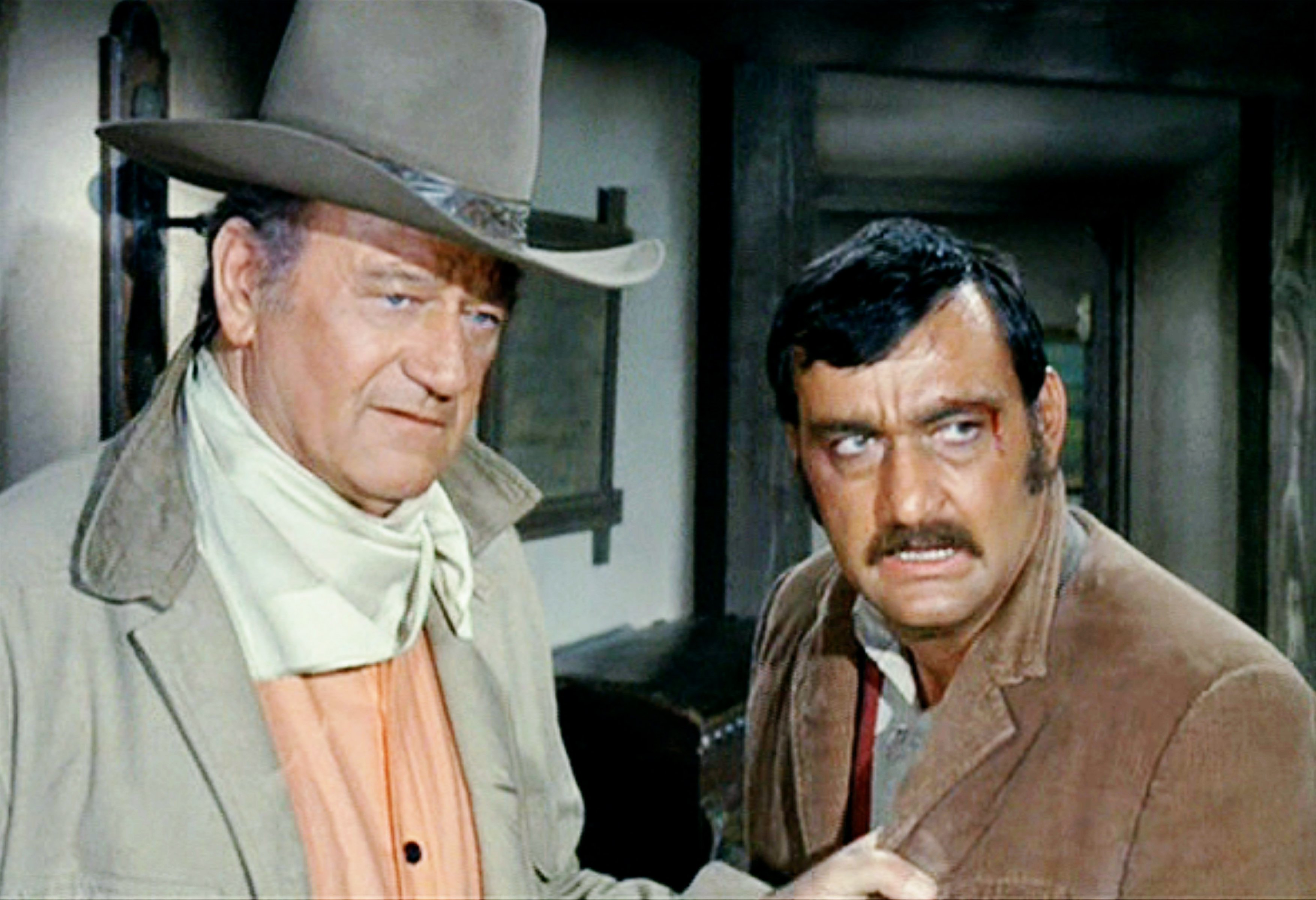 John Wayne and Victor French