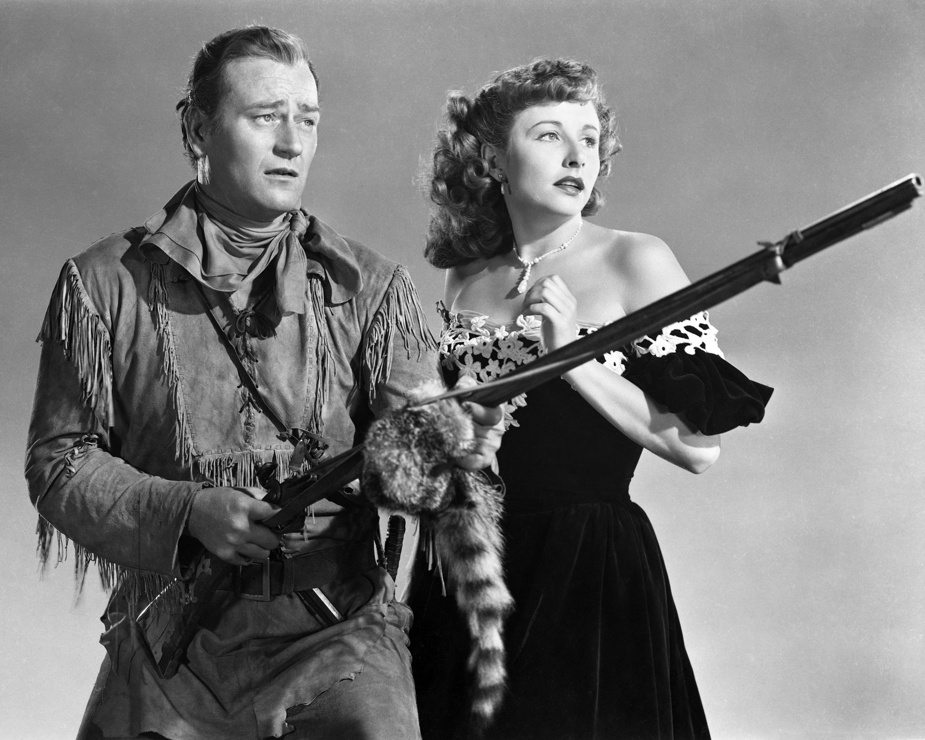 John Wayne with a rifle